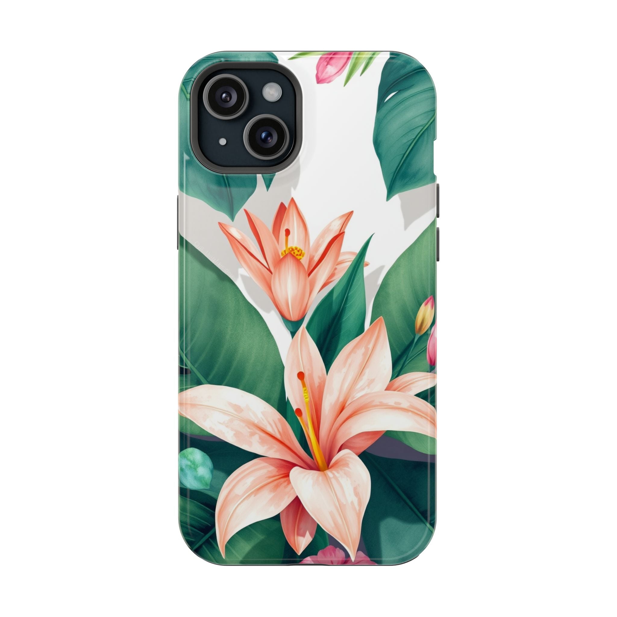 iPhone Tropical Bloom Sage And Ivory Slim Snap Case Gal · iPhone Case
