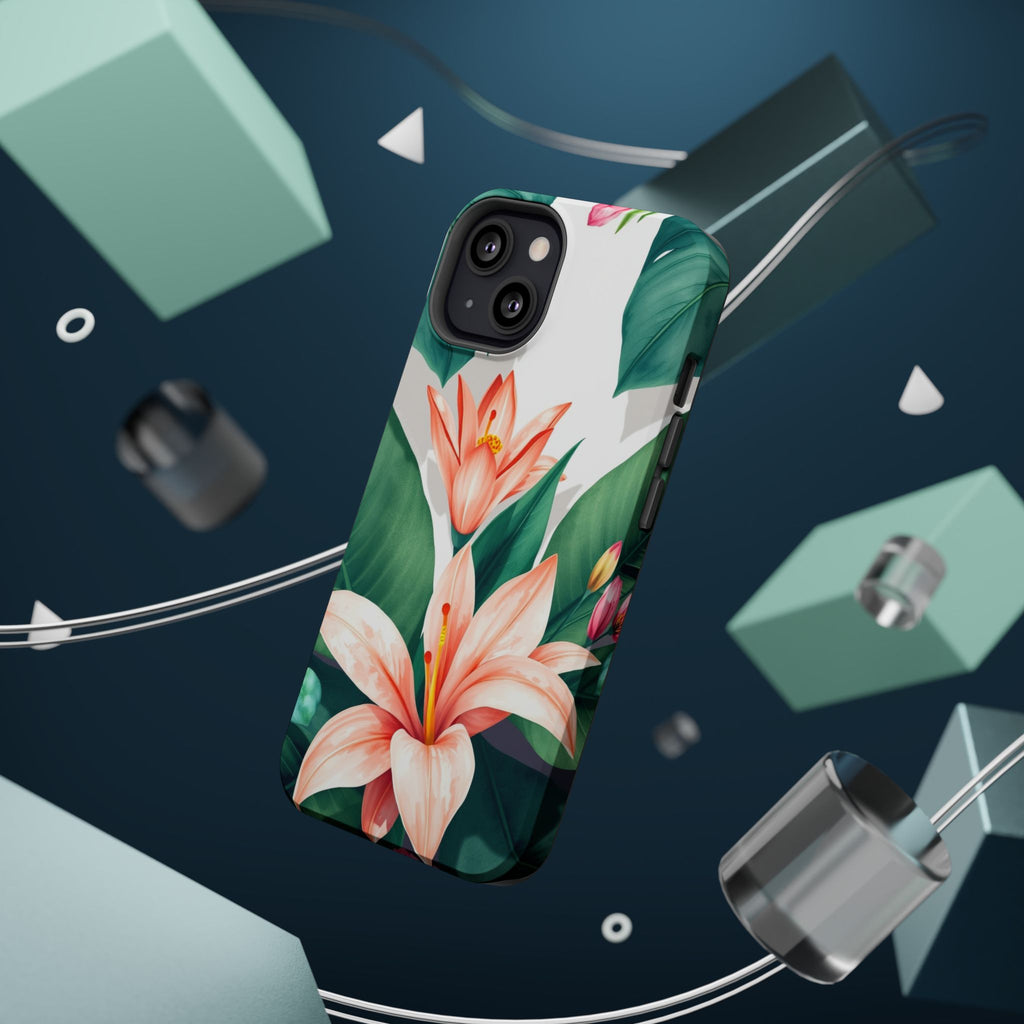 iPhone Tropical Bloom Sage And Ivory Slim Snap Case Gal · iPhone Case
