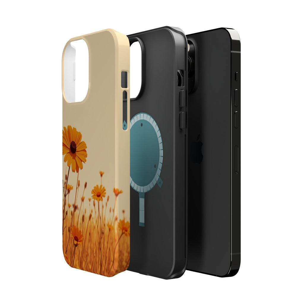 iPhone Wildflower Field Minimalist Line Art Slim Everyday Designer Case · iPhone