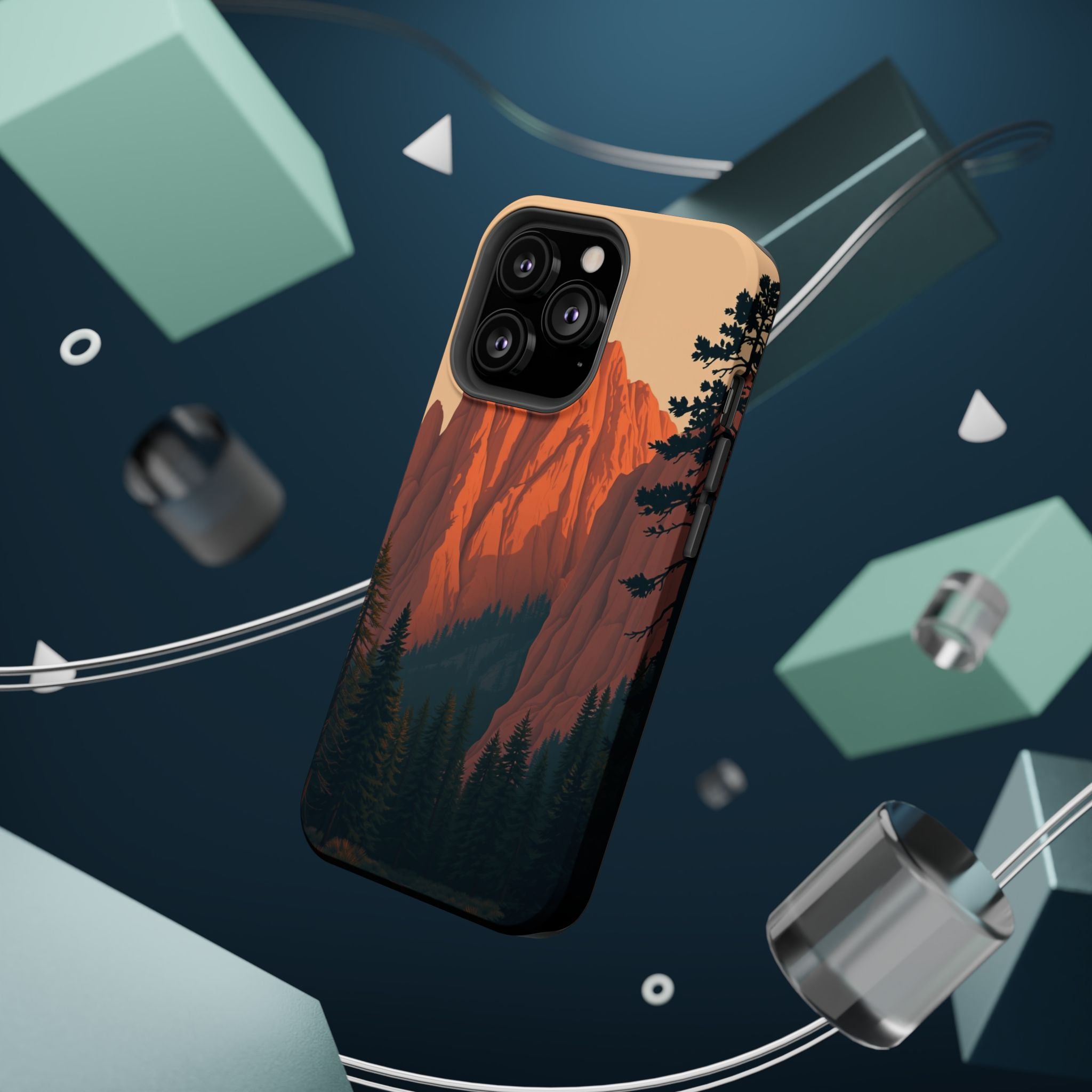 iPhone Serene Pine Ridge Design 18 Bold Modern Everyday Snap Case · iPhone Case