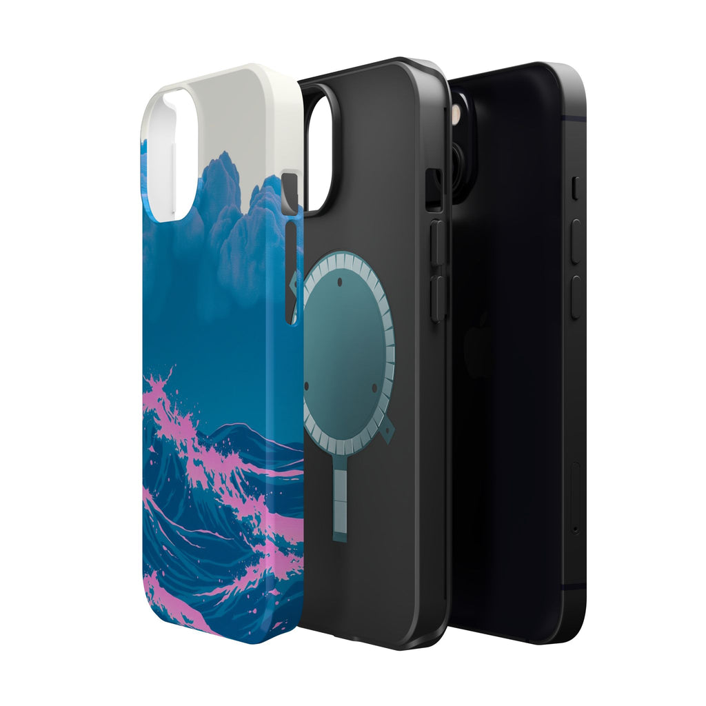 iPhone Storm at Sea Risograph Print Slim Everyday Designer Case · iPhone Case