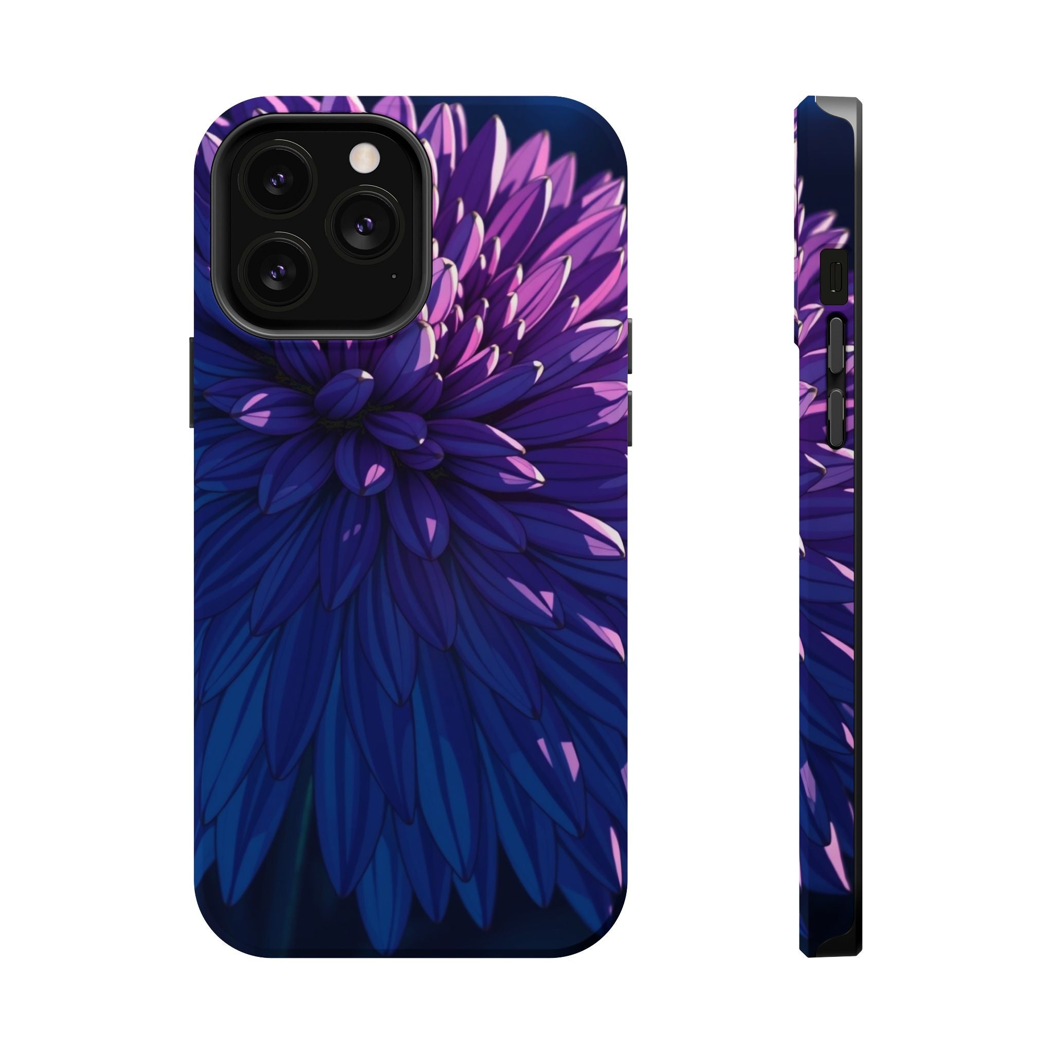 iPhone Indigo And Violet Chrysanthemum Classic Soft iPhone Finish · iPhone Case