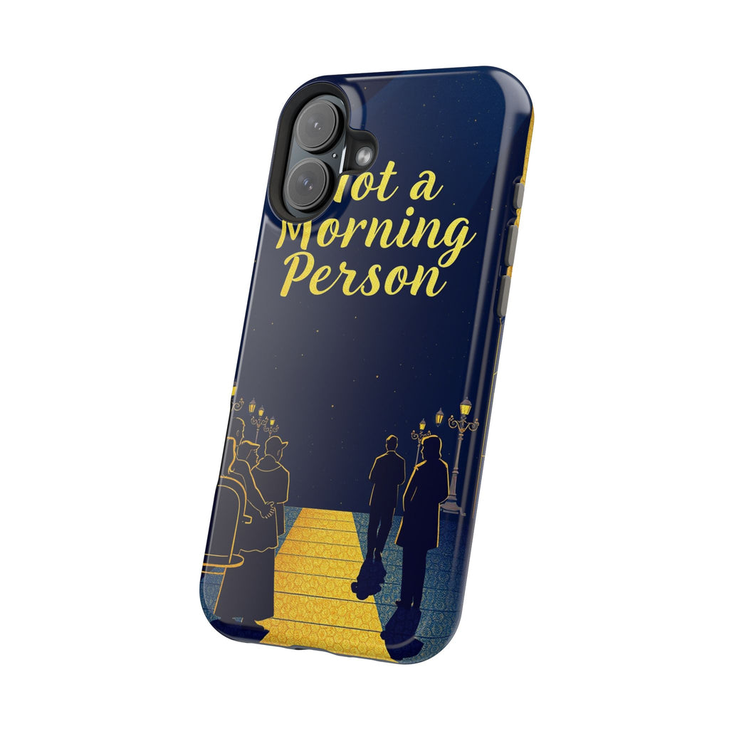 iPhone Midnight Blue And Silver Not a Morning Person Slim Snap Case · iPhone Cas