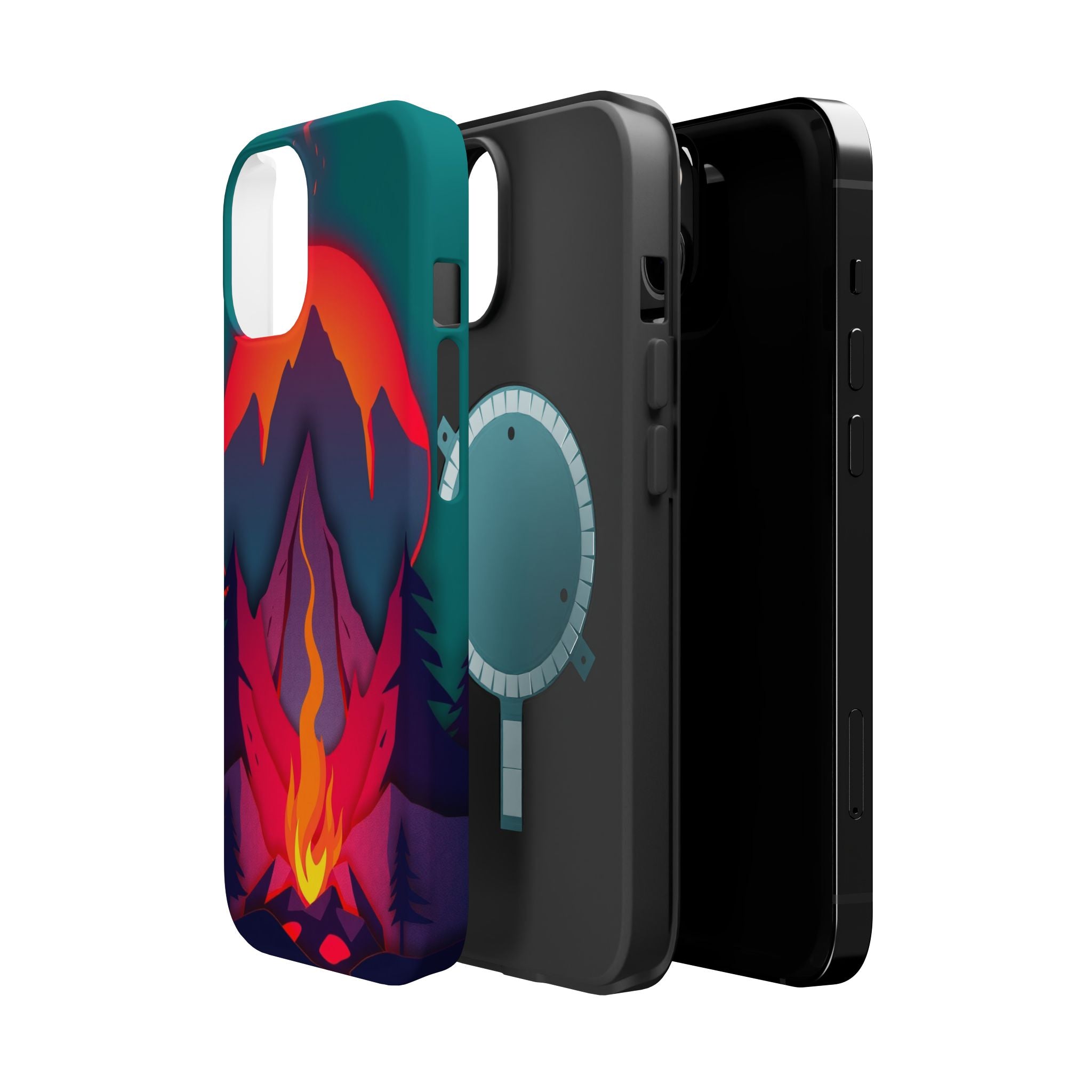 iPhone Cyan And Magenta Wildfire Glow Slim Everyday iPhone 12 Designer · iPhone