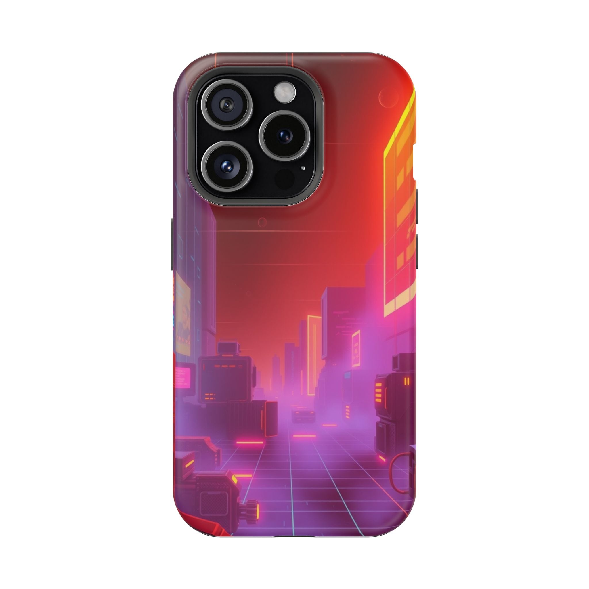 iPhone Dreamy 80s Grid Synthwave Design Slim Everyday Designer Case · iPhone Cas