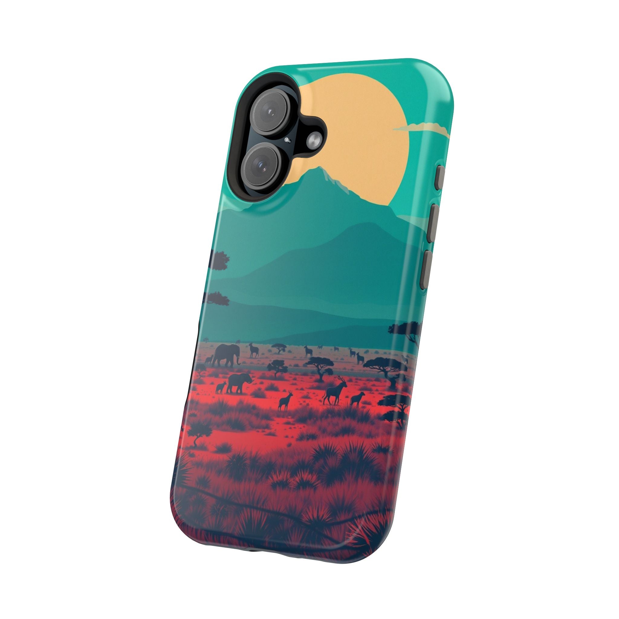 iPhone Savanna Horizon Vintage Retro Poster Slim iPhone Everyday · iPhone Case