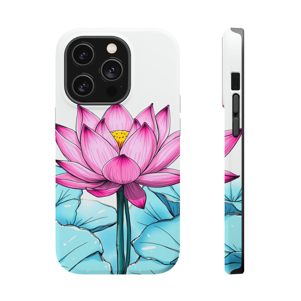 iPhone Vibrant Lotus Pond Design Bold Modern Everyday Snap Case · iPhone Case