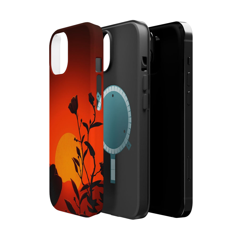 iPhone Bloom and Leaf Dark Gothic Ink Slim Everyday Designer Case · iPhone Case
