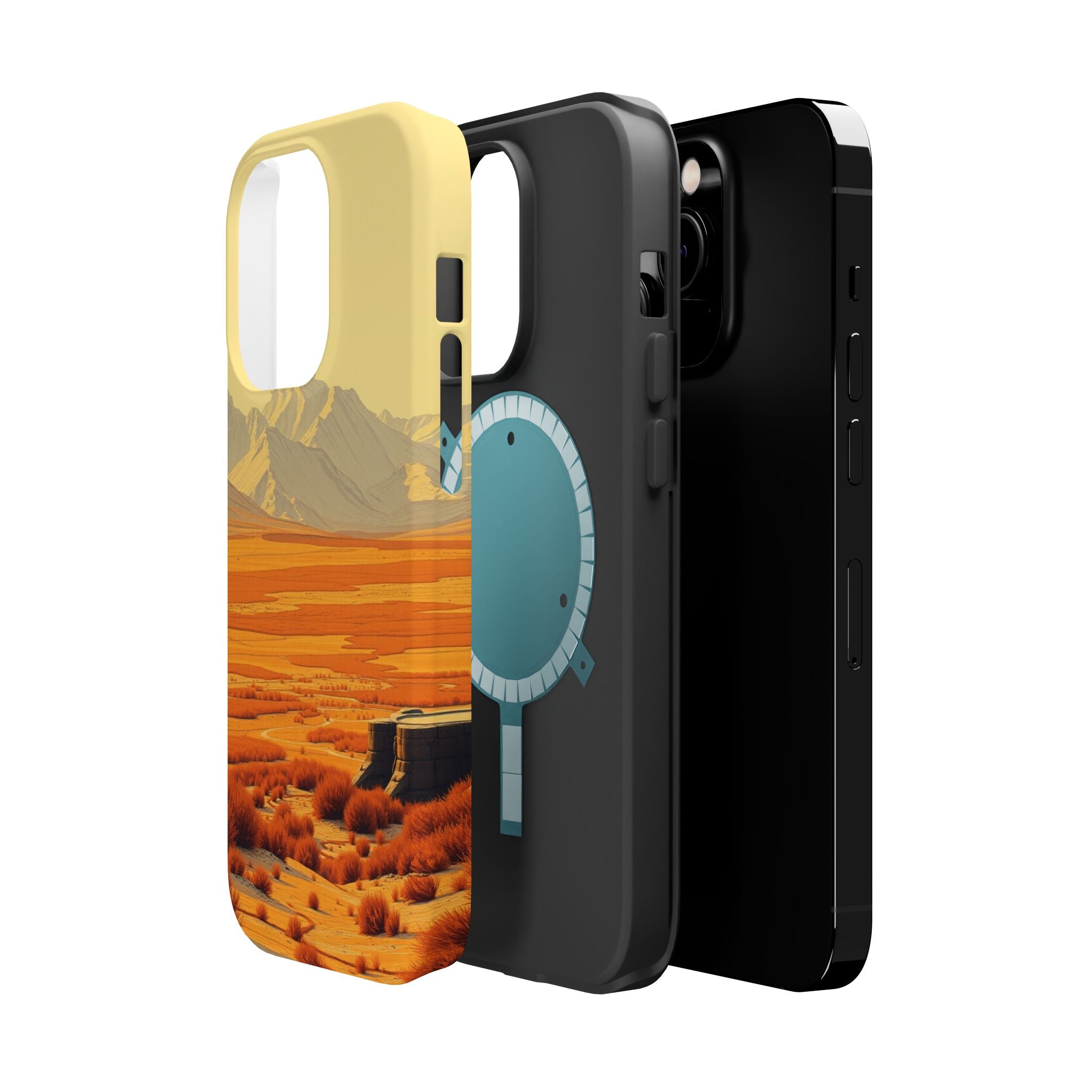 iPhone Mustard And Rust Tundra Expanse Slim Everyday Designer Case · iPhone Case