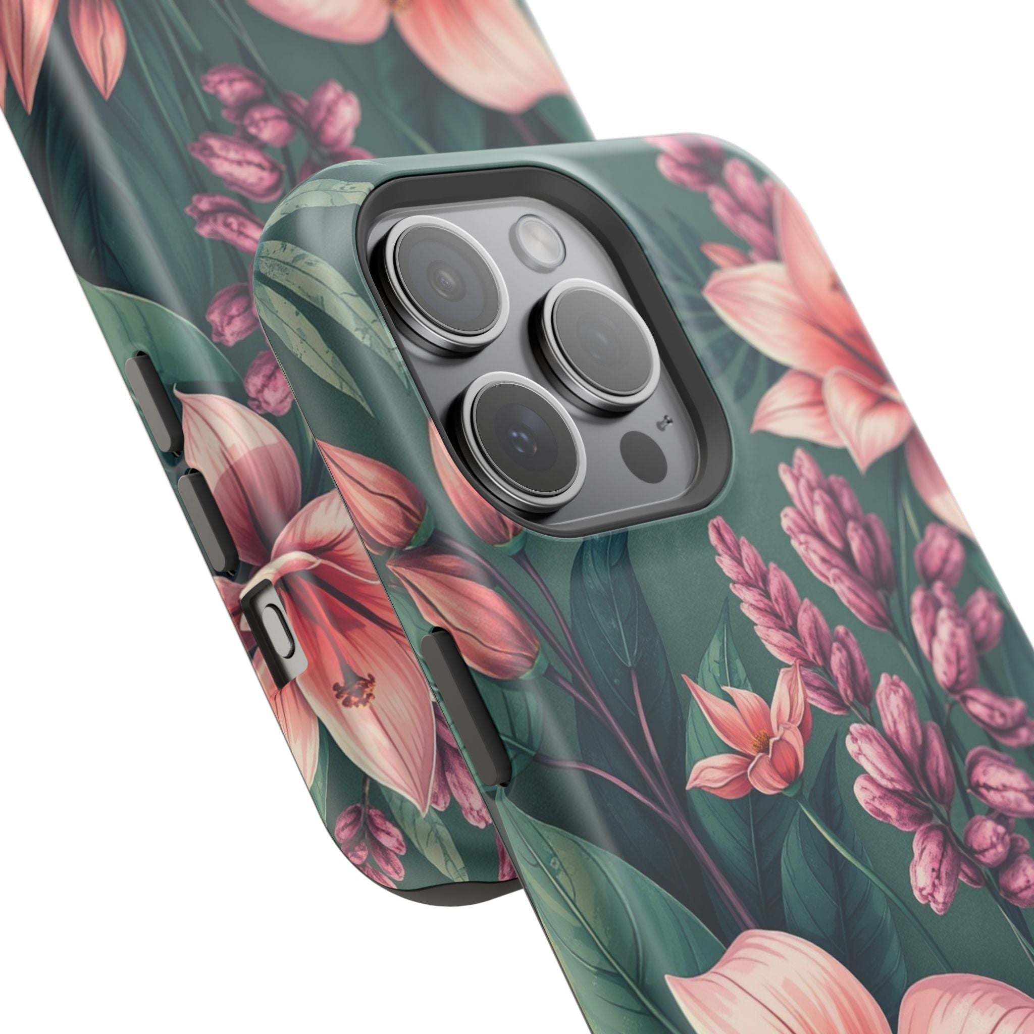 iPhone Mint And Blush Jungle Floral Slim Everyday Designer Case · iPhone Case
