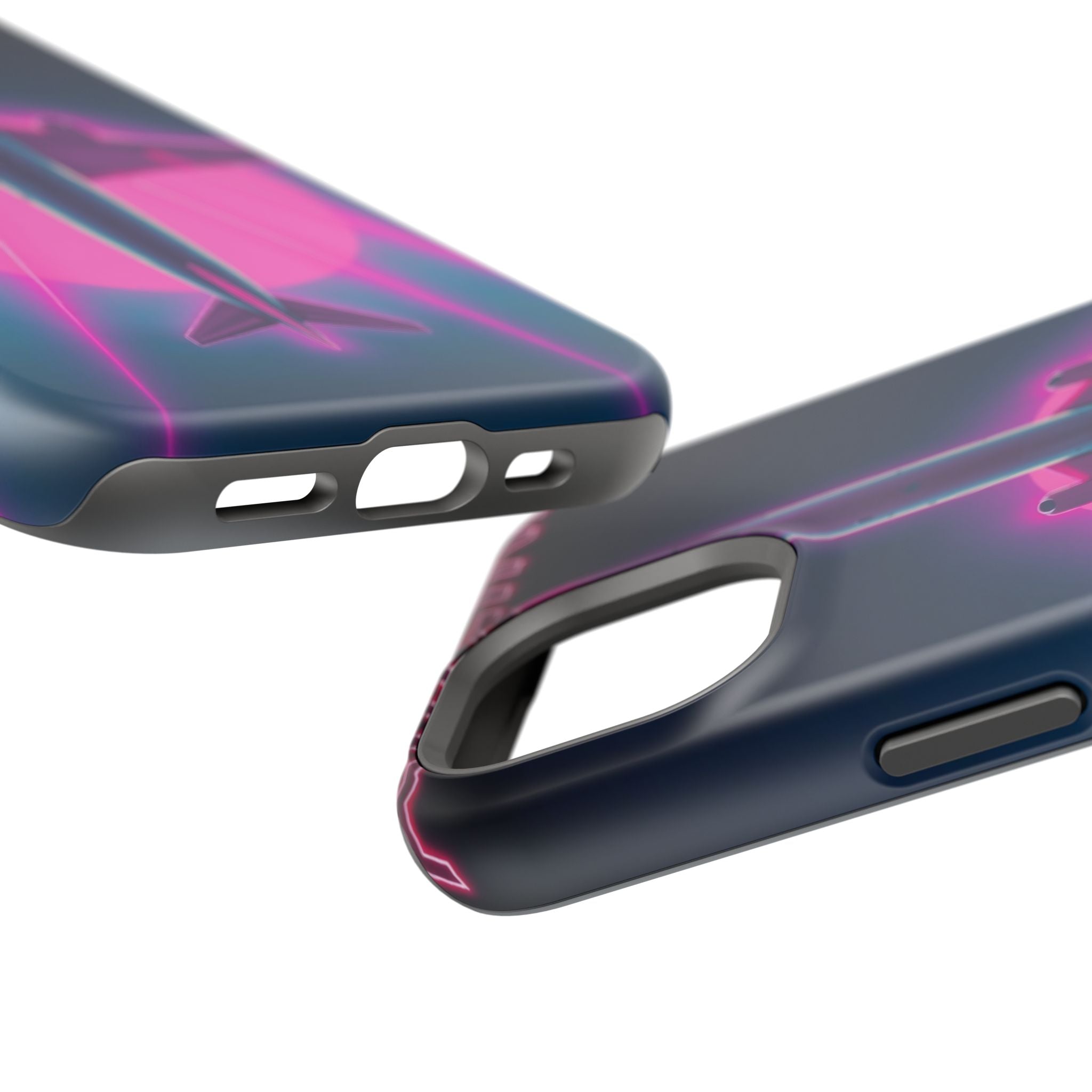 iPhone Cyan And Magenta Retro Airline Poster Slim Everyday Designer Case · iPhon