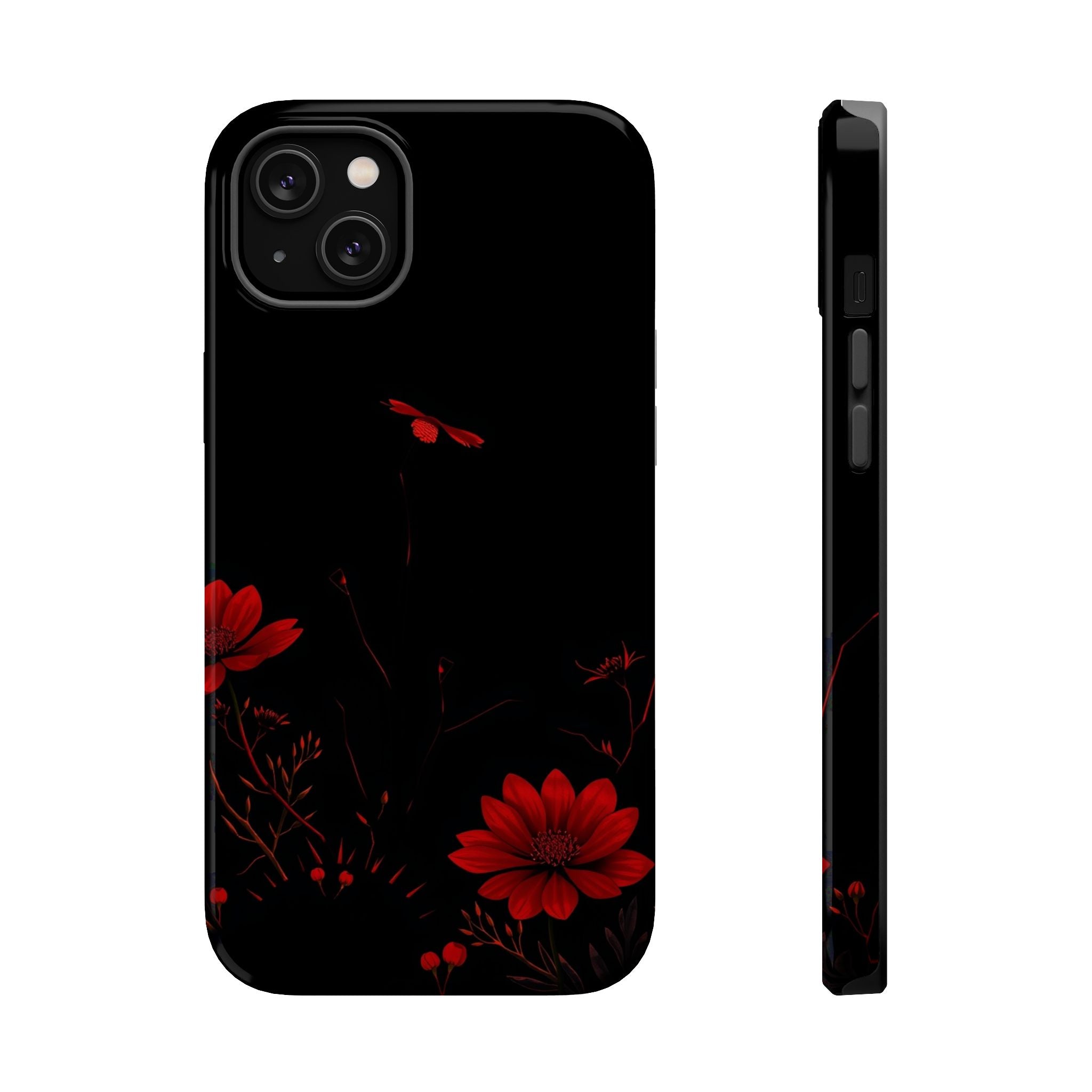 iPhone Black And Crimson Desert Flower Slim Everyday Designer Case · iPhone Case
