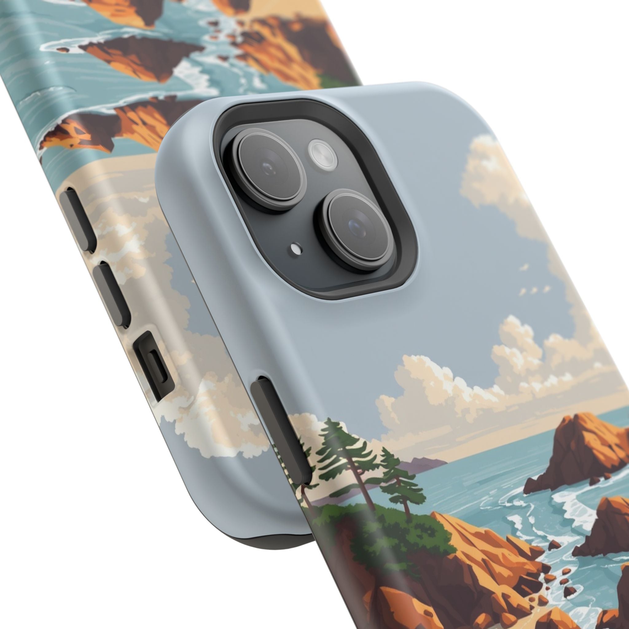 iPhone Mustard And Rust Pebble Beach Slim Everyday Designer Case · iPhone Case