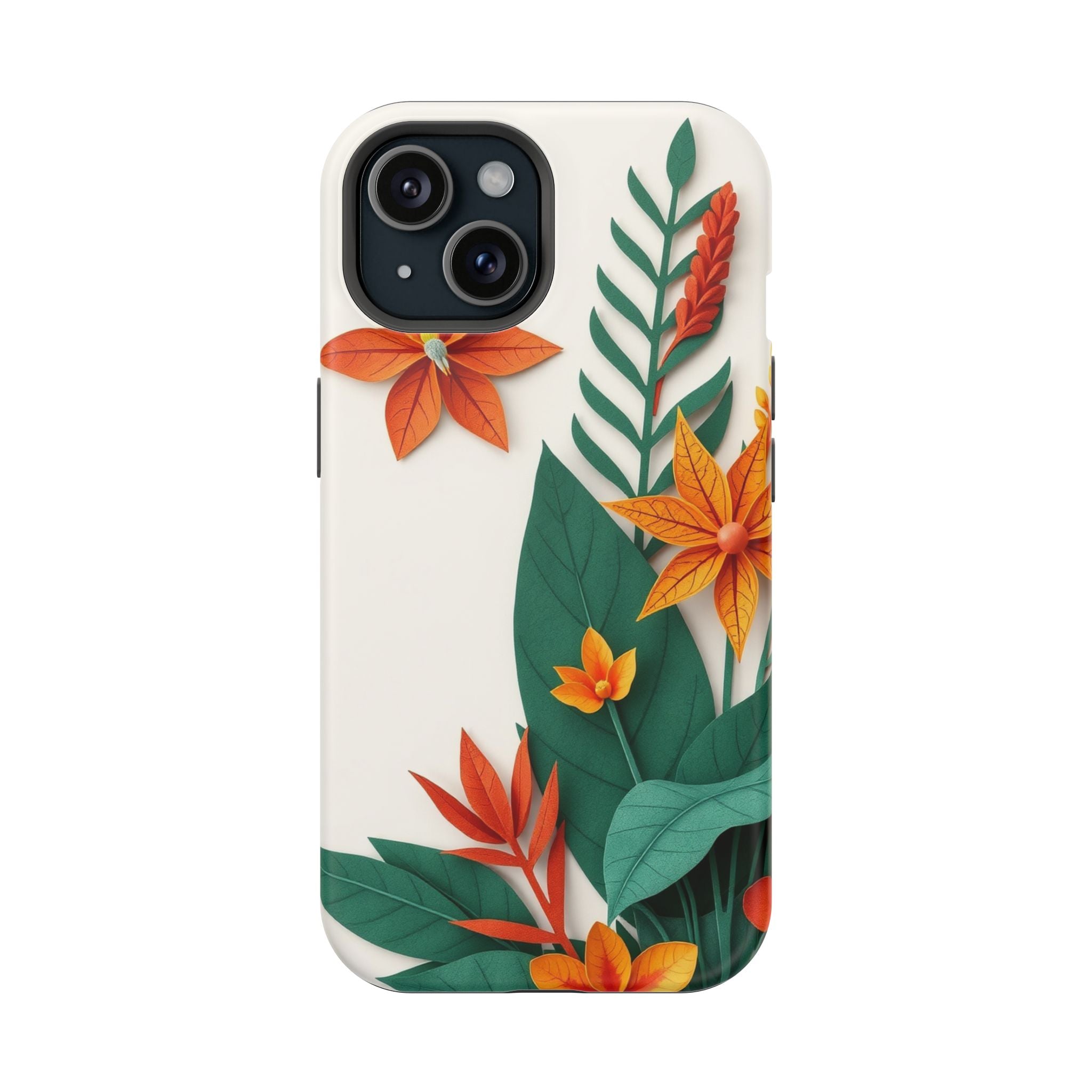 iPhone Jungle Floral Paper Cut Art Bold Modern Everyday Snap Case · iPhone Case