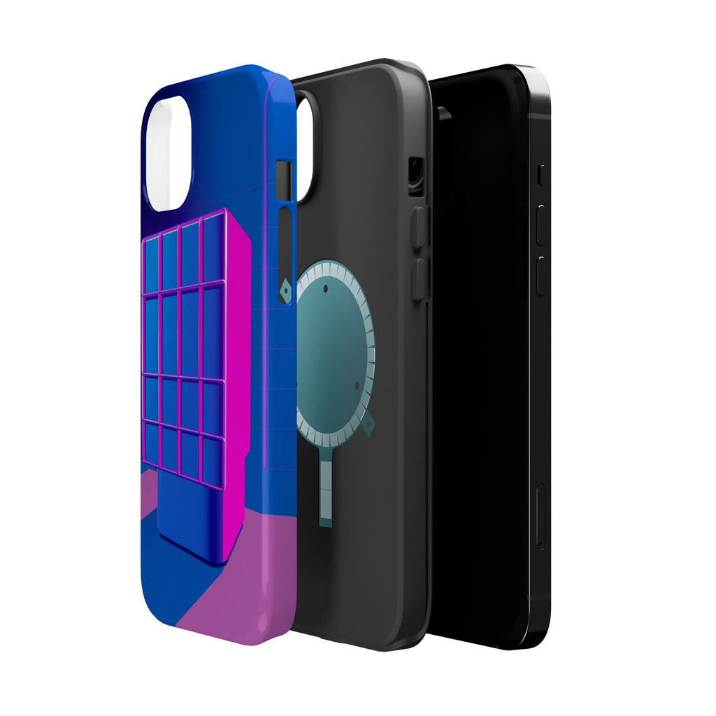 iPhone Earthy 80s Grid Synthwave Design Slim Everyday Designer Case · iPhone Cas