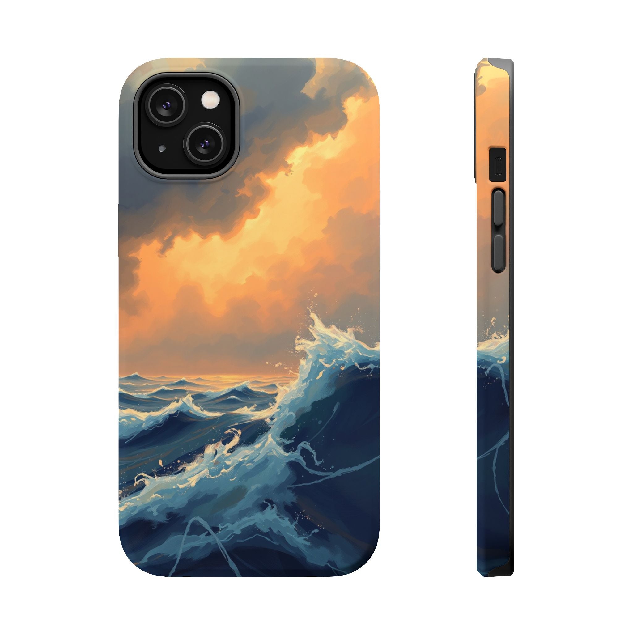 iPhone Sunset Amber And Peach Storm at Sea Slim iPhone Everyday · iPhone Case