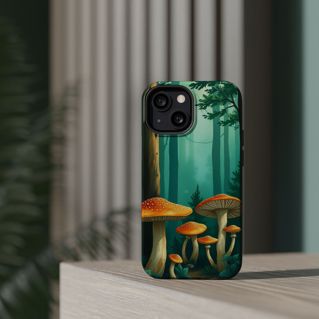 iPhone Mushroom Forest Oil Painting Impressionist iPhone Clean Minimal · iPhone