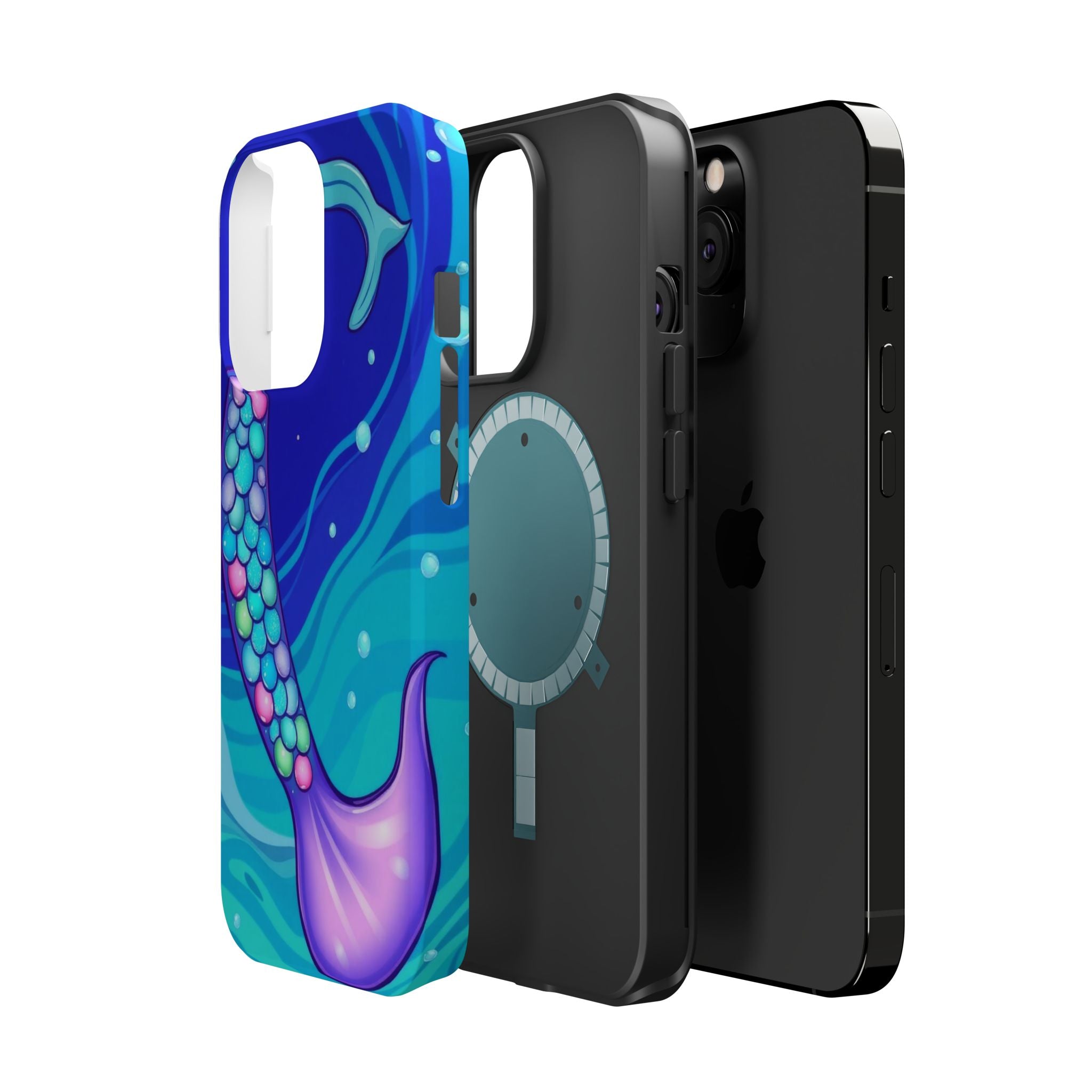 iPhone Mermaid Tail Swirl Kids Fun iPhone Phone Case Gift Artistic · iPhone Case