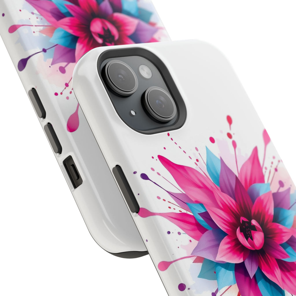iPhone Floral Watercolor Splash Electric Art Slim iPhone Everyday · iPhone Case