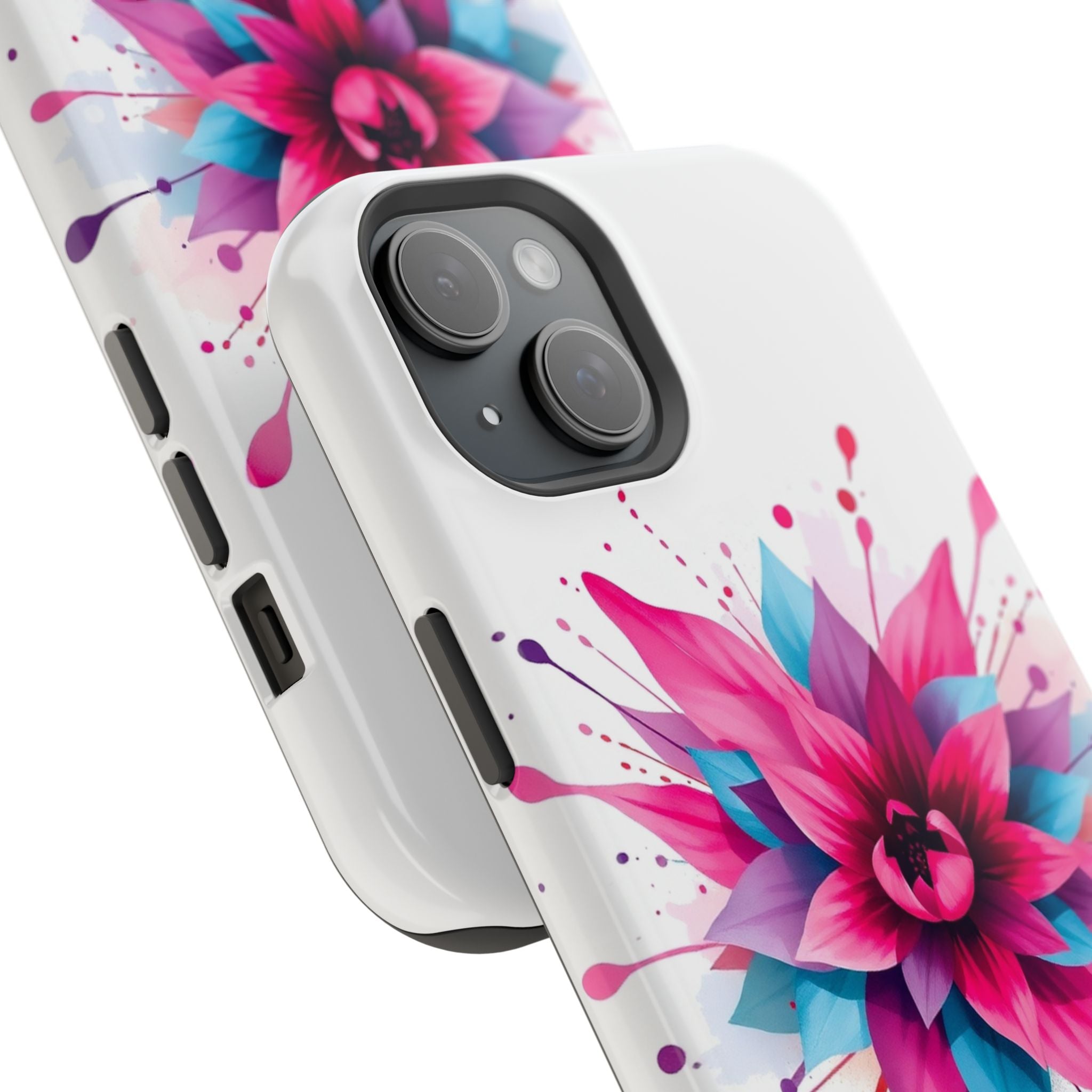 iPhone Floral Watercolor Splash Electric Art Slim iPhone Everyday · iPhone Case