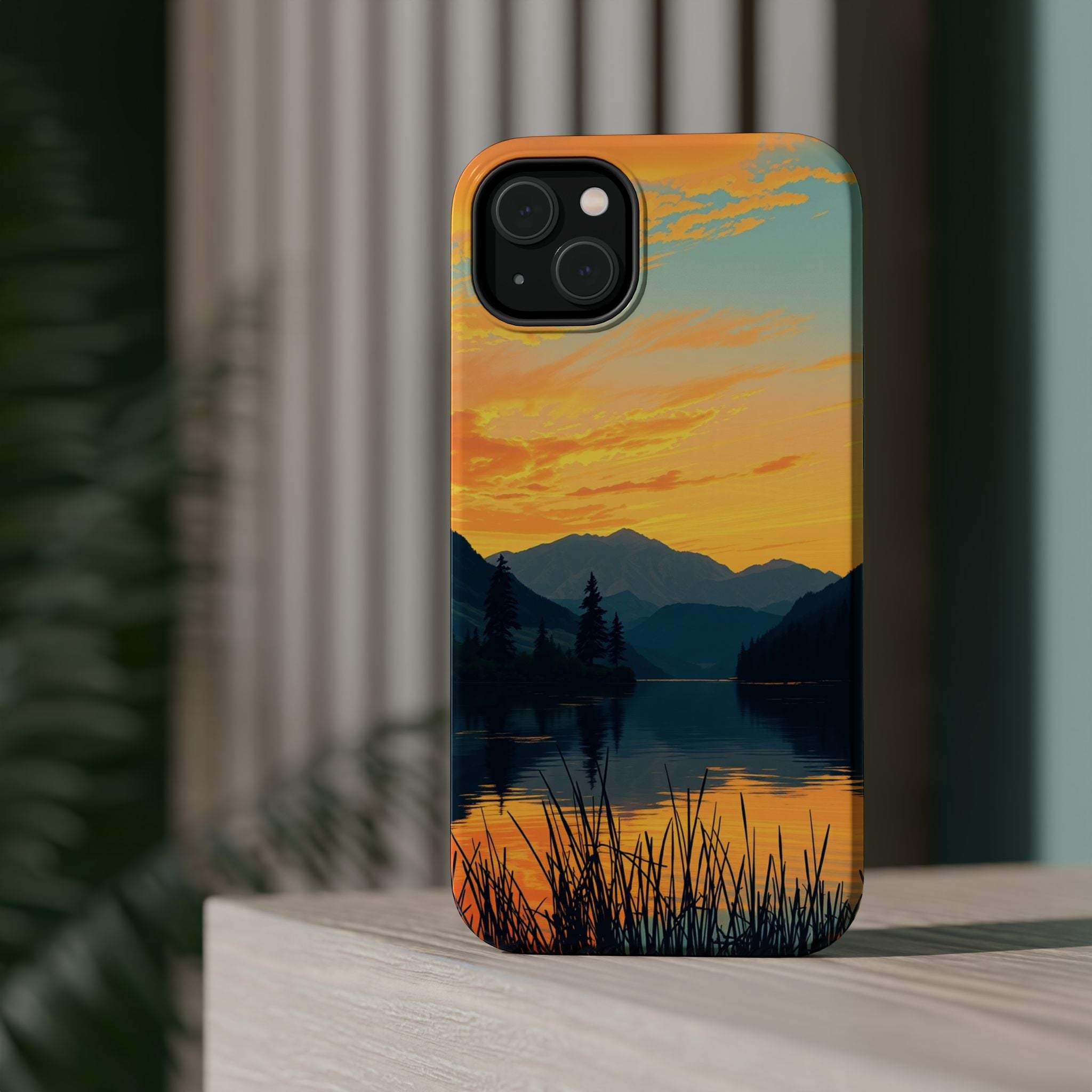 iPhone Lake at Twilight Oil Painting Impressionist iPhone Artistic · iPhone Case