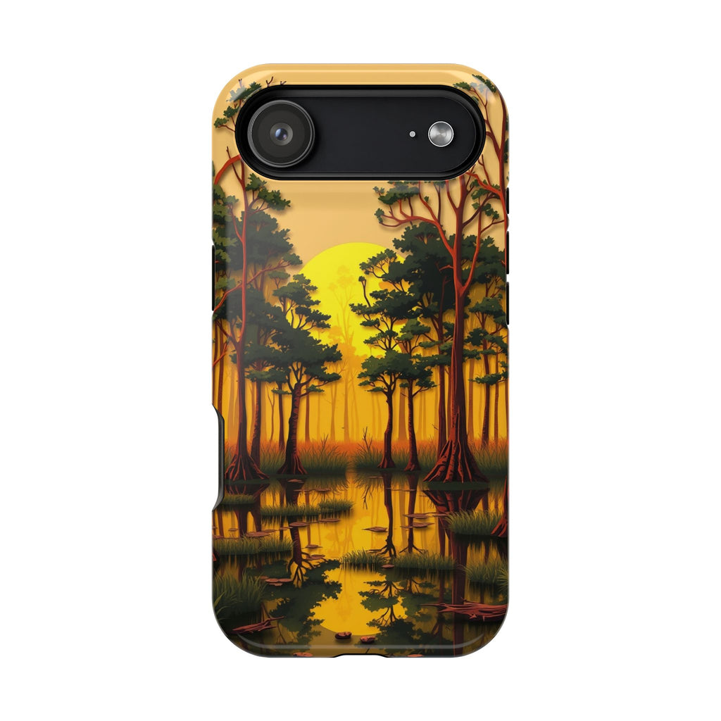 iPhone Earthy Cypress Swamp Design Bold Modern Everyday Snap Case · iPhone Case