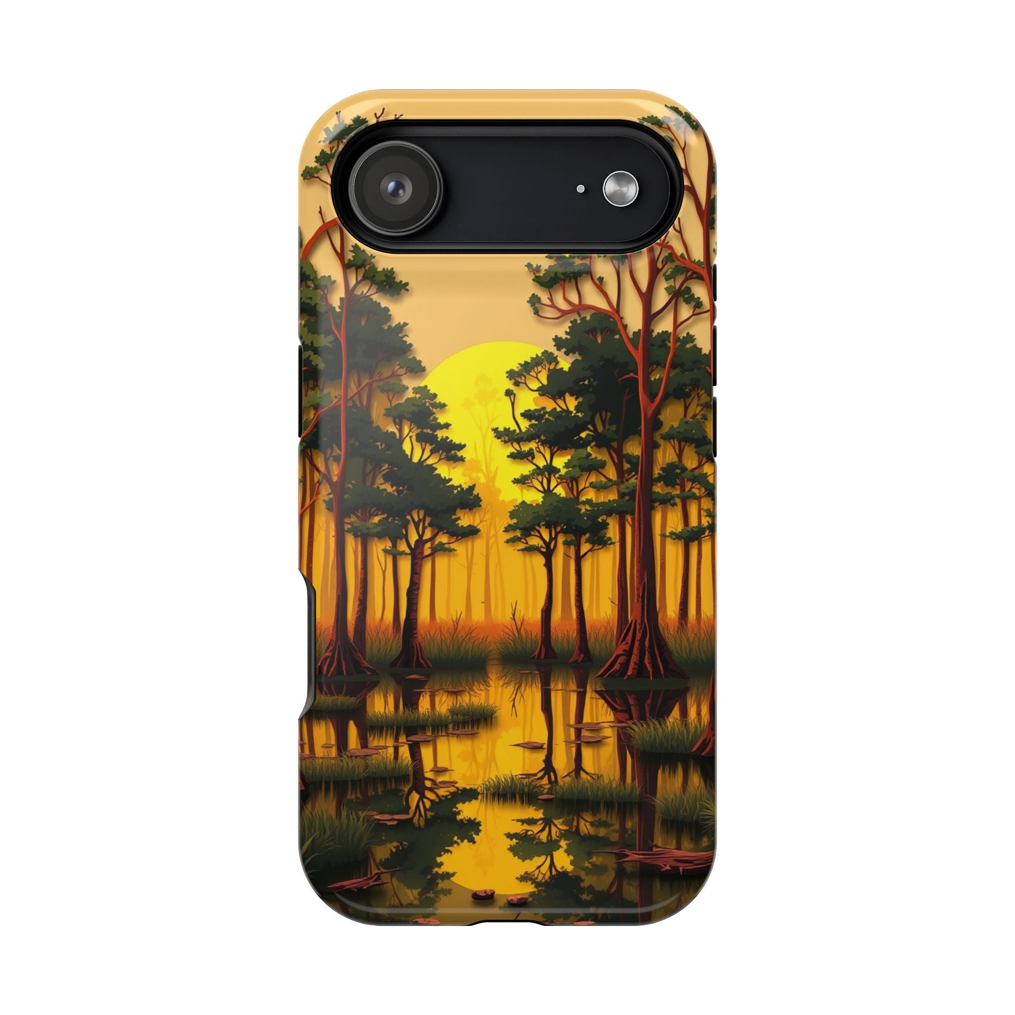 iPhone Earthy Cypress Swamp Design Bold Modern Everyday Snap Case · iPhone Case