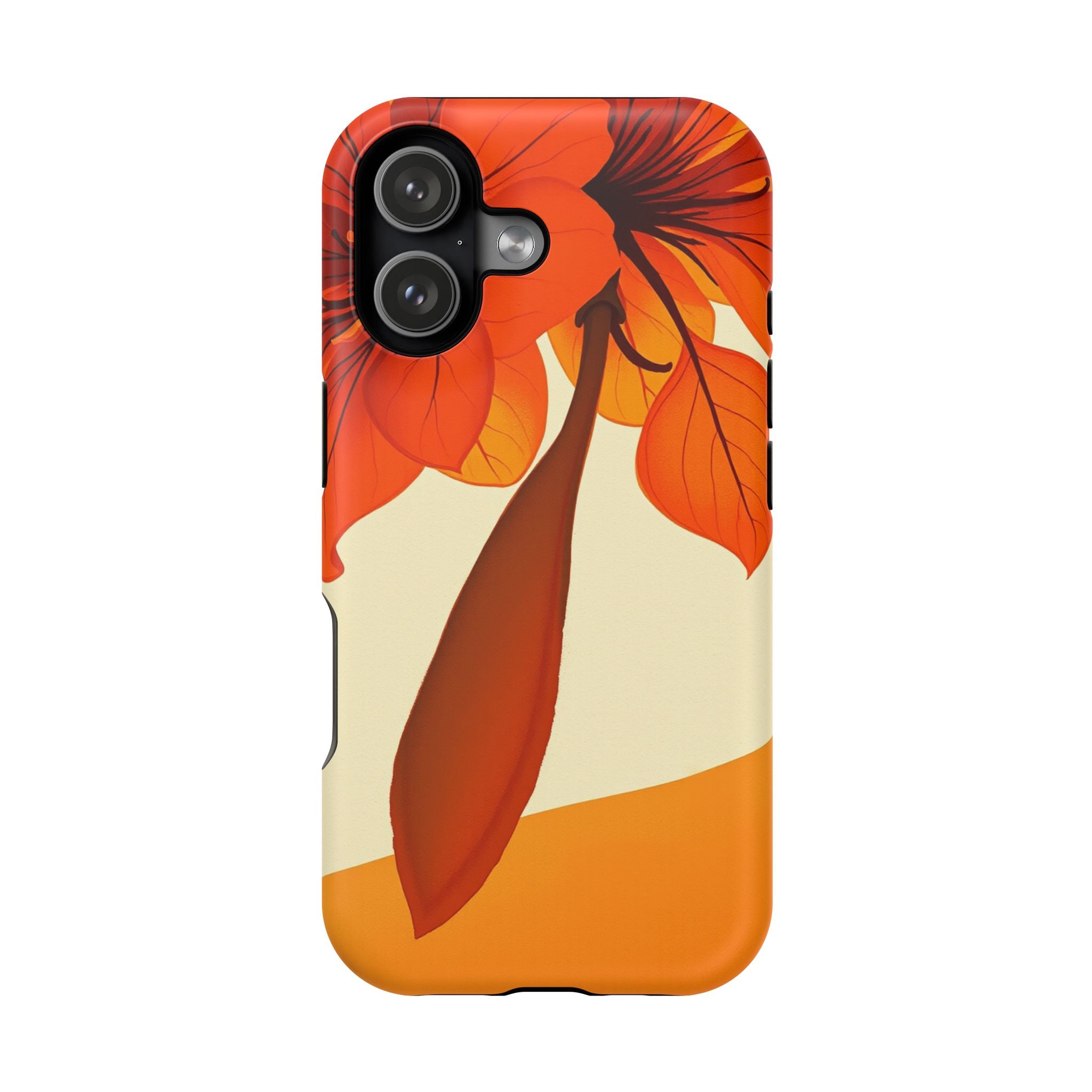 iPhone Burnt Orange And Sand Bloom Leaf Slim Everyday iPhone Designer · iPhone C