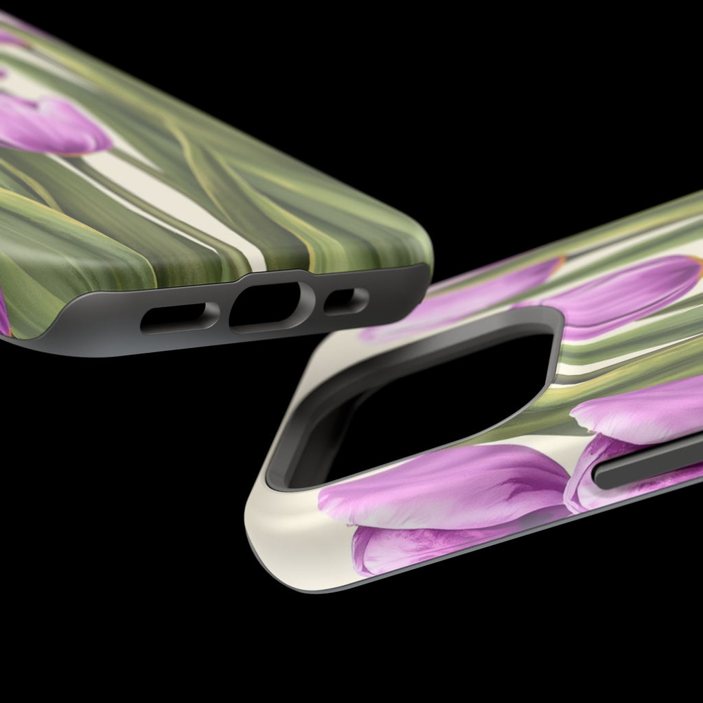 iPhone Tulip Row Electric Art 14 Bold Modern Everyday Snap Case · iPhone Case