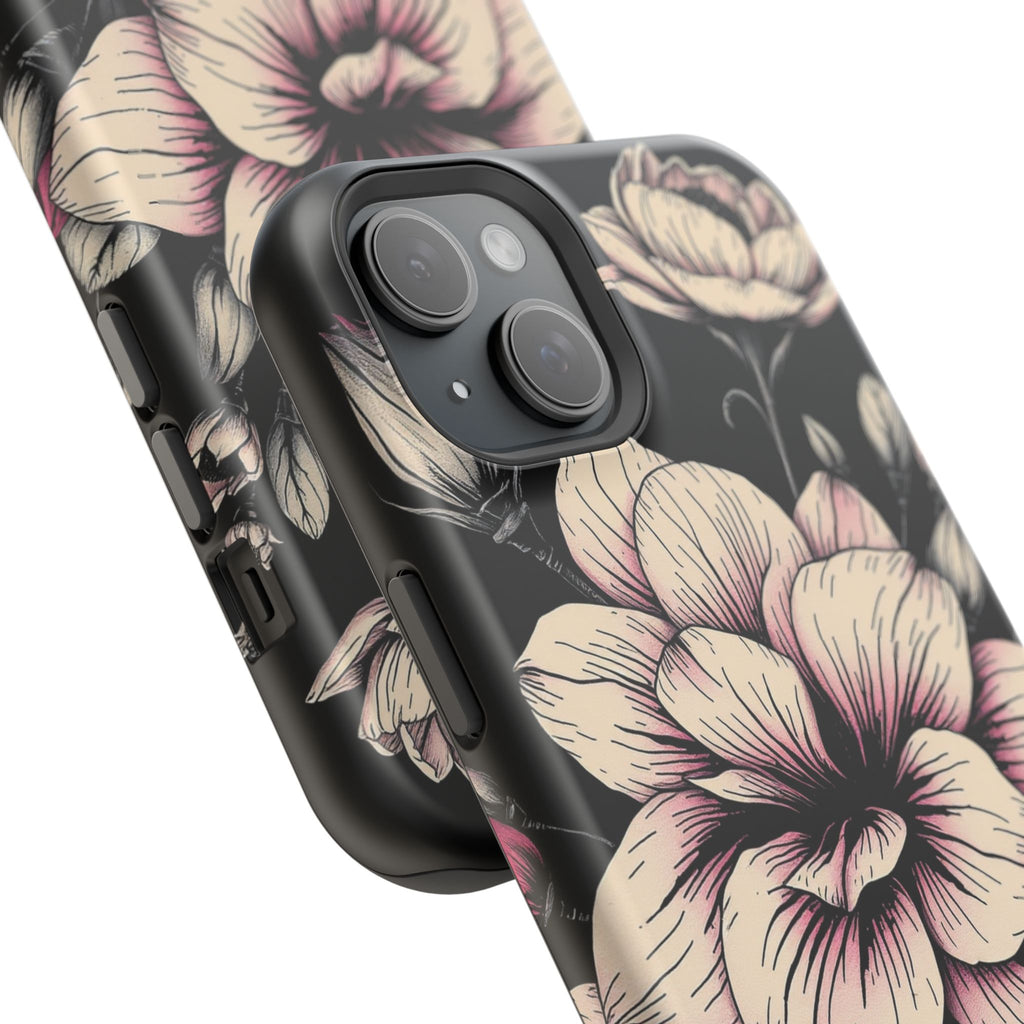 iPhone Floral Dark Academia Gothic Ink Slim Everyday Designer Case · iPhone Case