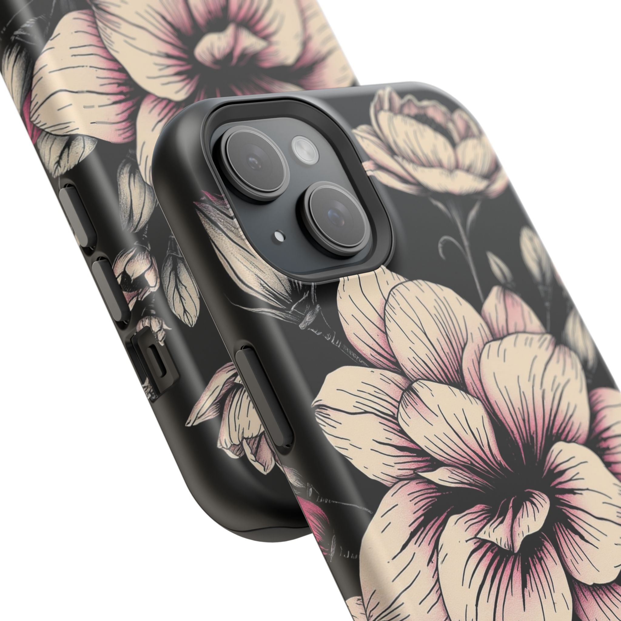 iPhone Floral Dark Academia Gothic Ink Slim Everyday Designer Case · iPhone Case