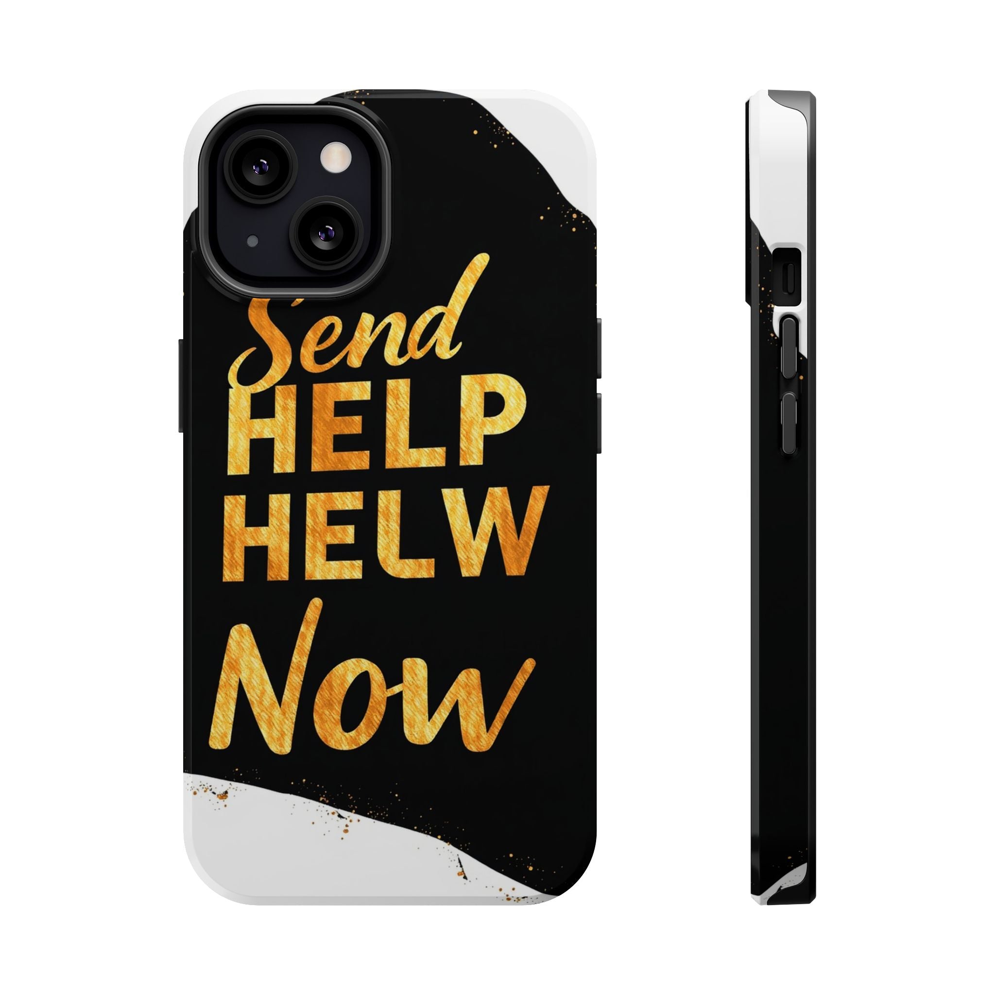iPhone Send Help Now Enchanted Art Bold Modern Everyday Snap Case · iPhone Case