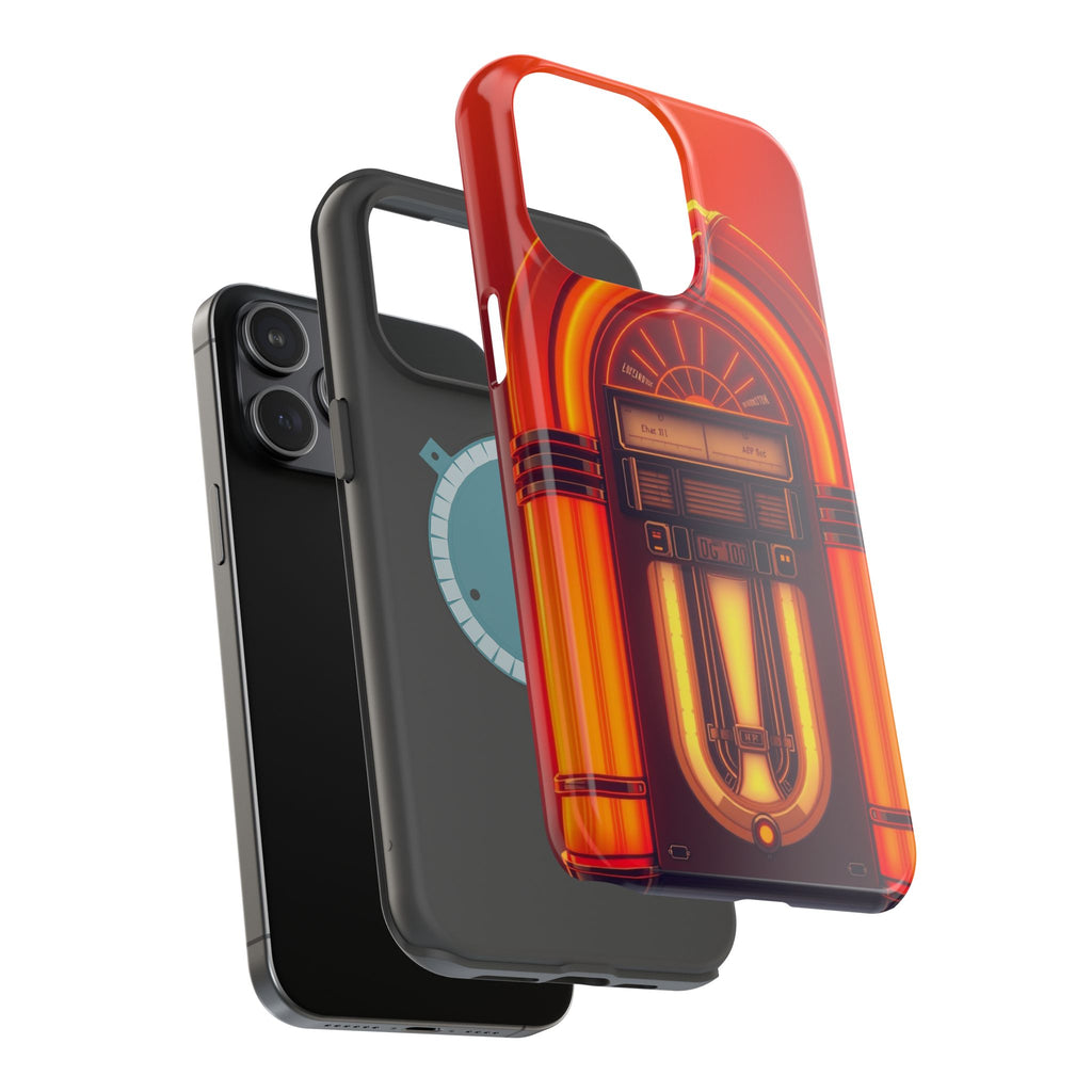 iPhone Jukebox Glow Neon Cyberpunk Bold Modern Everyday Snap Case · iPhone Case