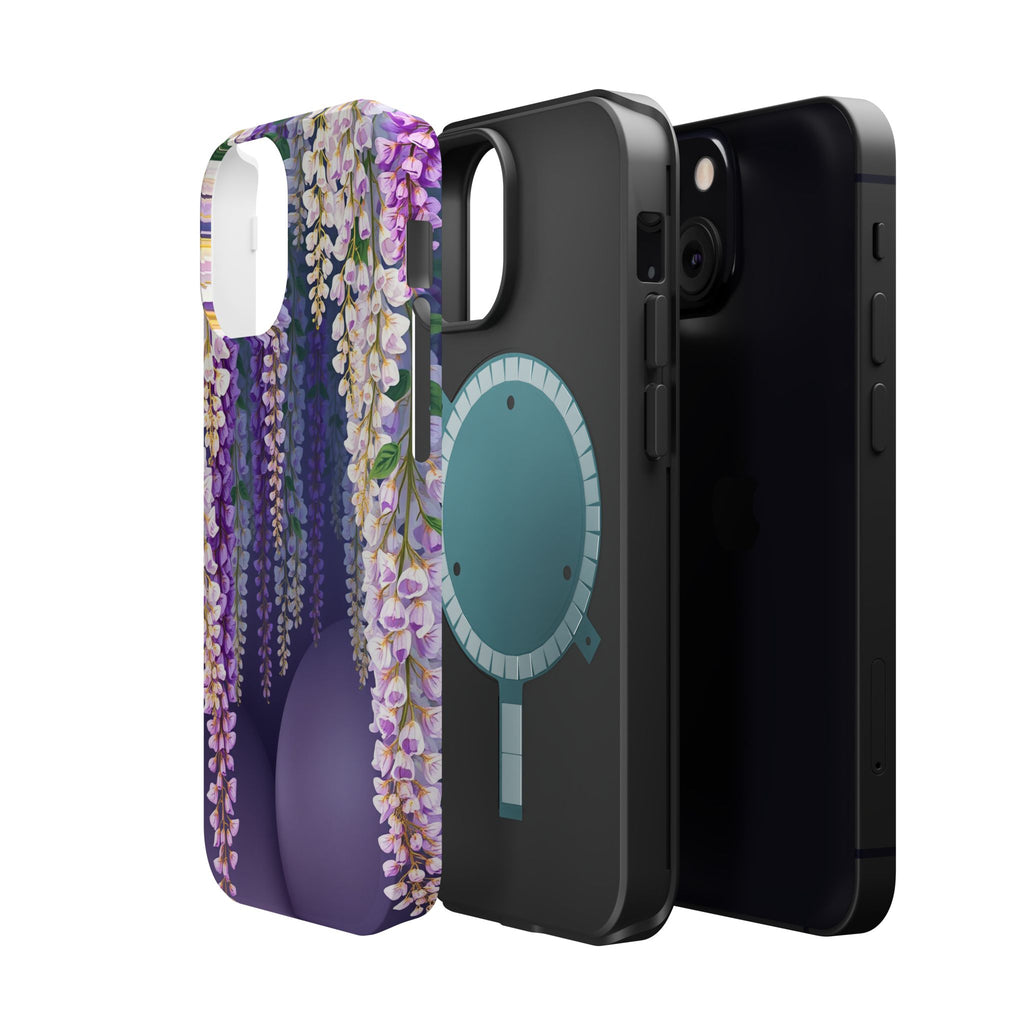 iPhone Mint And Blush Wisteria Cascade Slim Everyday Designer Case · iPhone Case