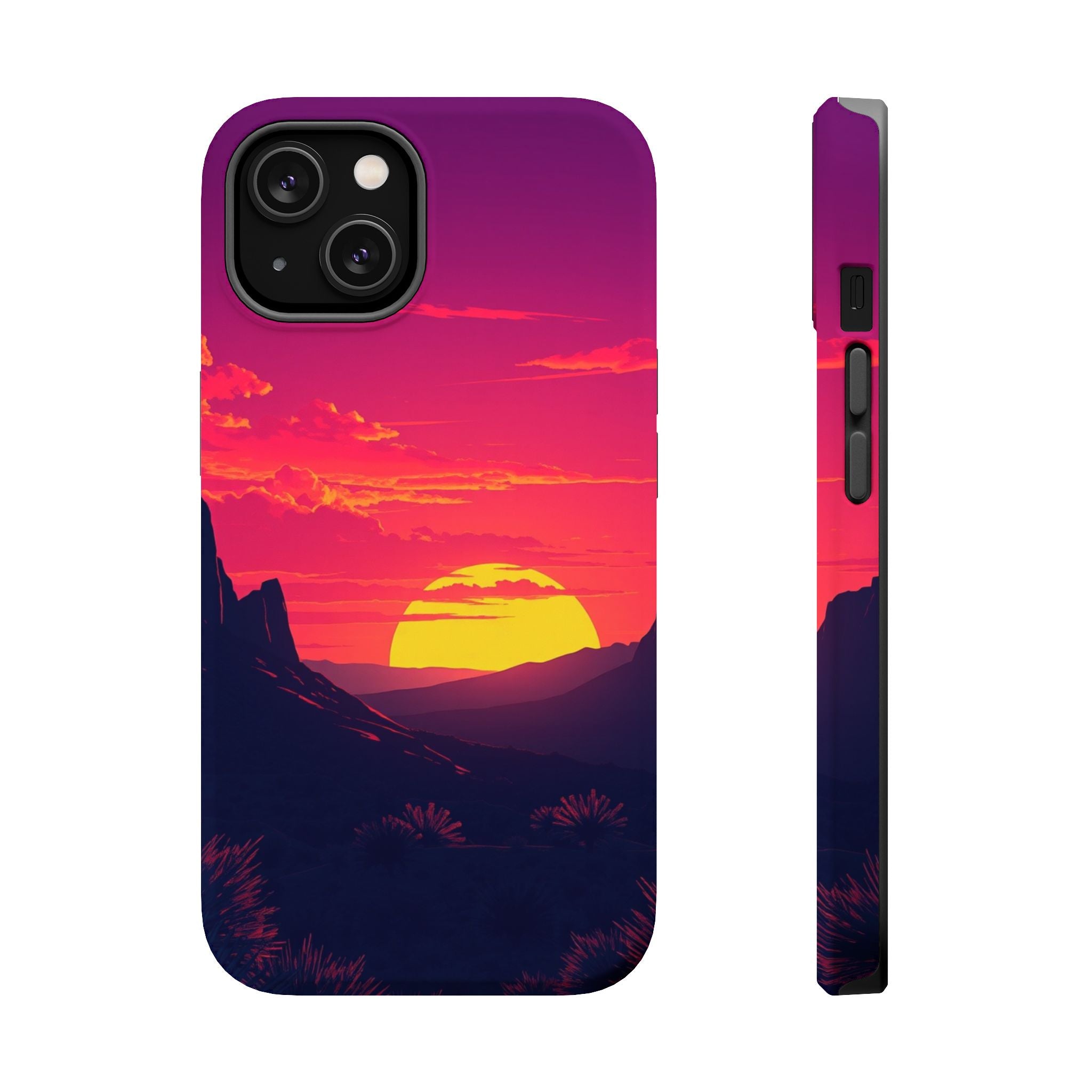 iPhone Cyan And Magenta Mesa Sunset Slim Everyday Designer Case · iPhone Case