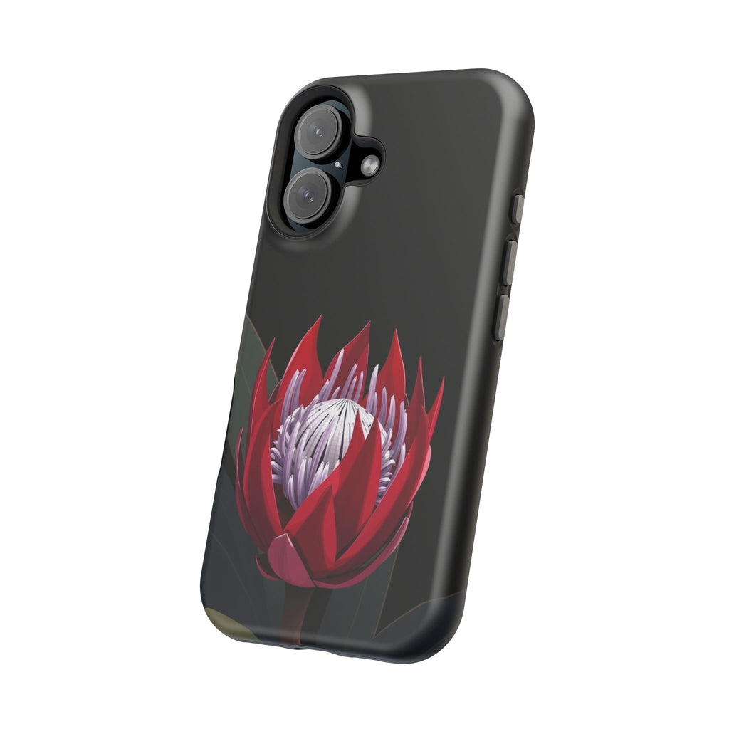 iPhone Black And Crimson Protea Bold Slim Everyday Designer Case · iPhone Case