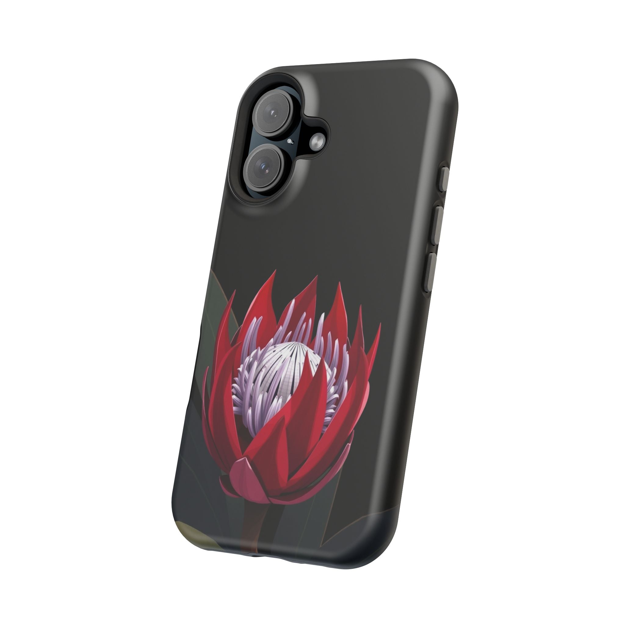 iPhone Black And Crimson Protea Bold Slim Everyday Designer Case · iPhone Case
