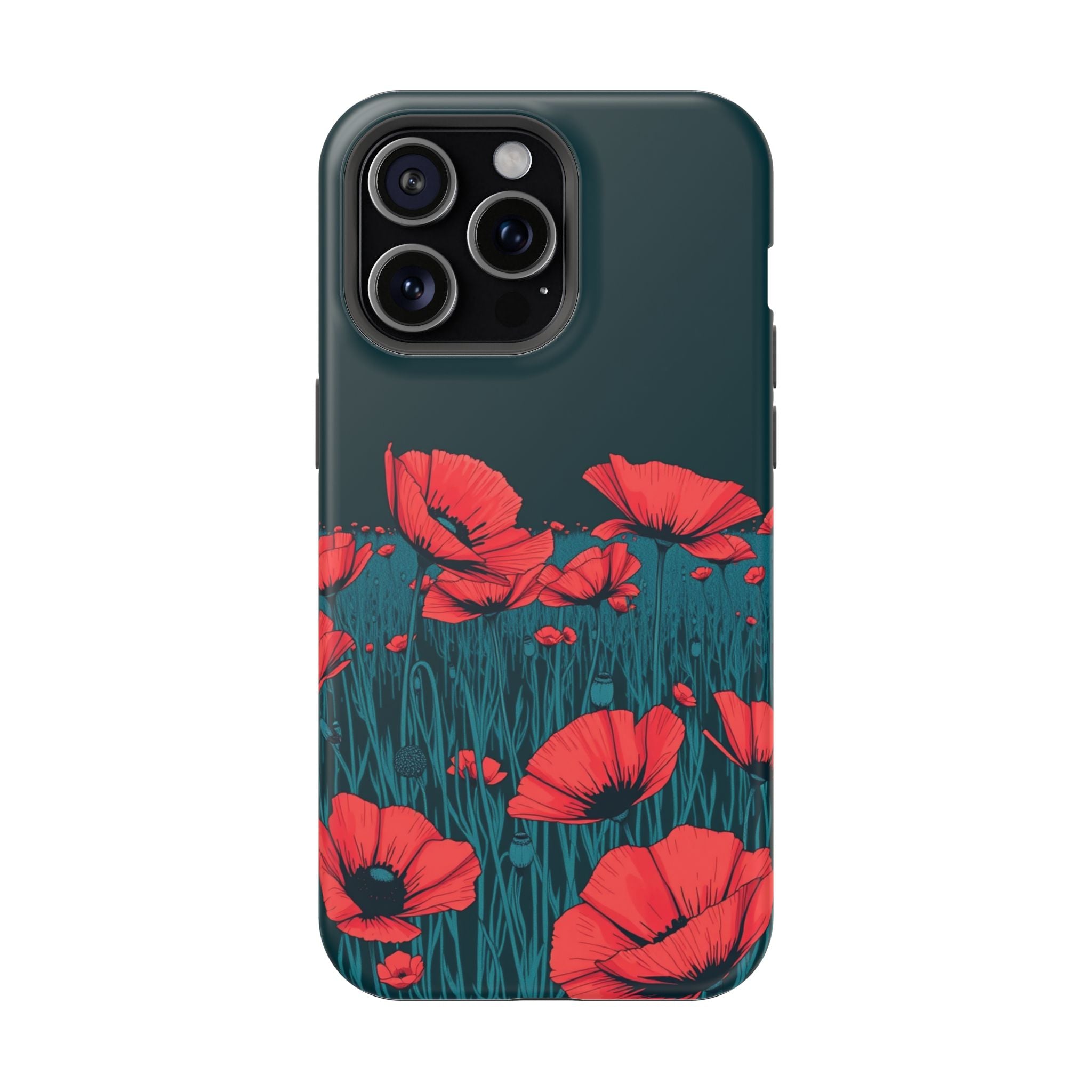 iPhone Poppy Field Dark Gothic Ink Clean Minimal Snap Cas Slim Snap Case · iPhon