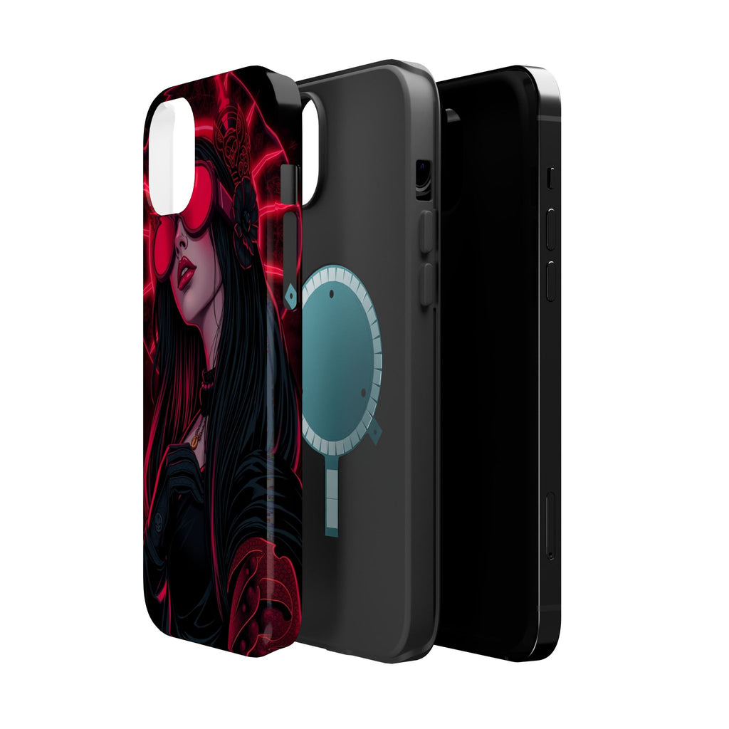 iPhone Black And Crimson Art Nouveau Female Slim Everyday Designer Case · iPhone