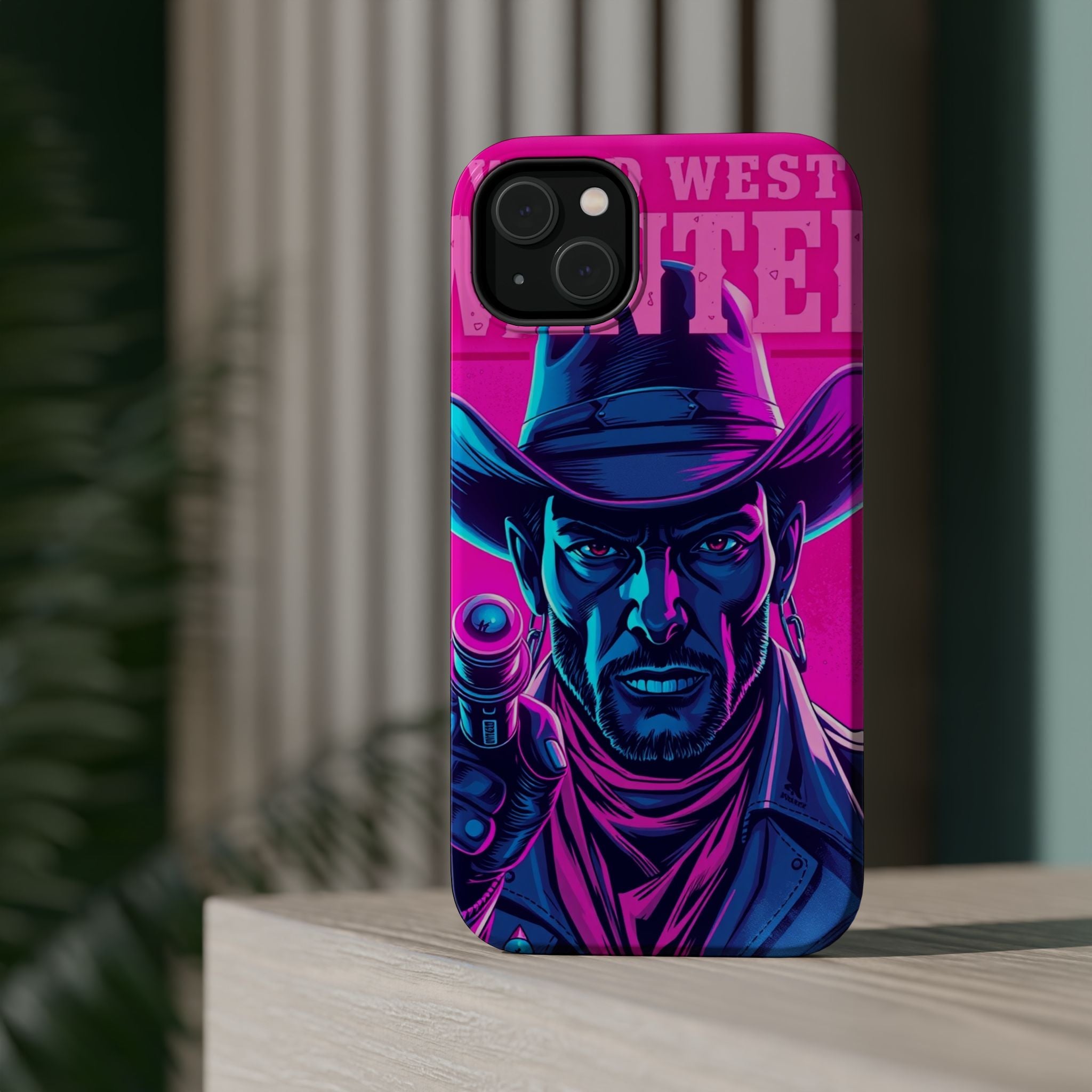 iPhone Wild West Wanted Neon Cyberpunk Slim Everyday Designer Case · iPhone Case