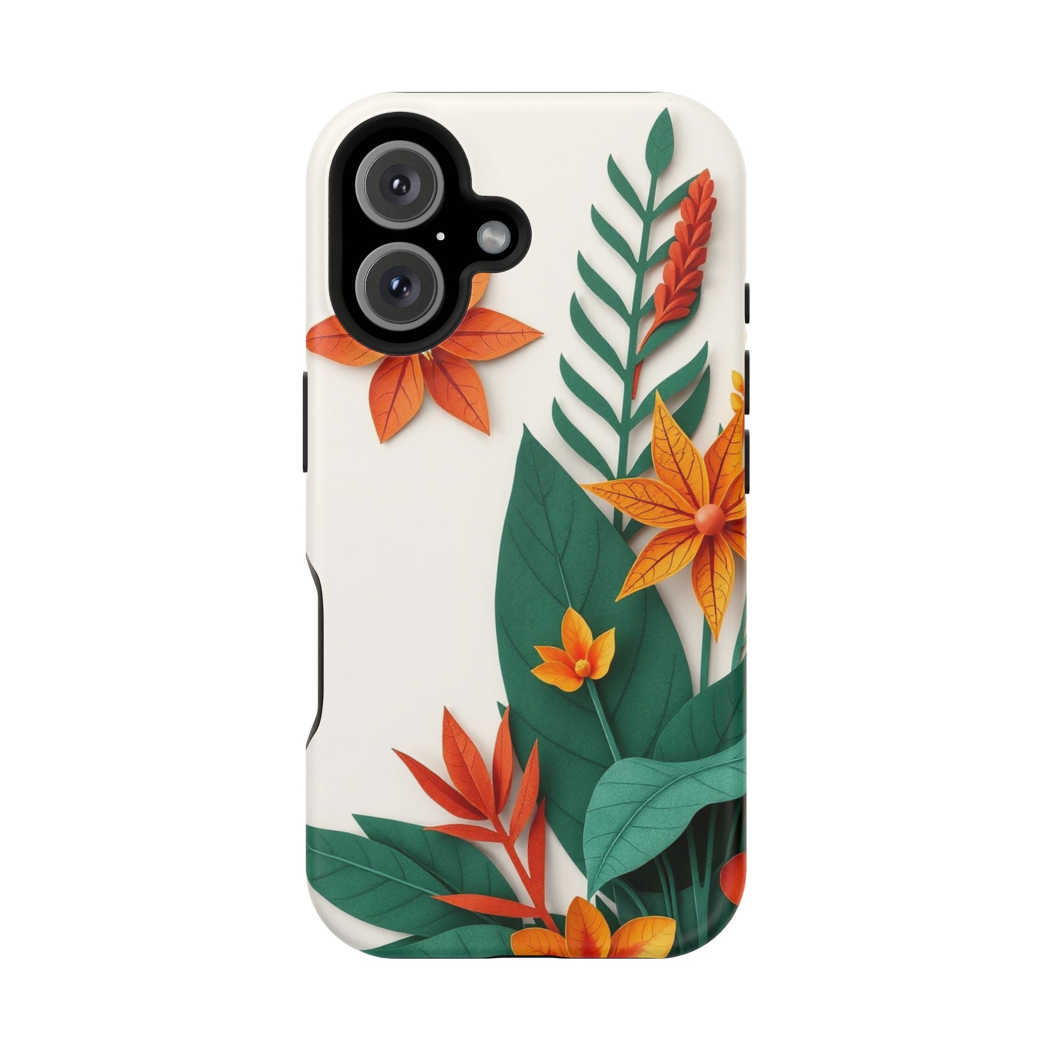 iPhone Jungle Floral Paper Cut Art Bold Modern Everyday Snap Case · iPhone Case