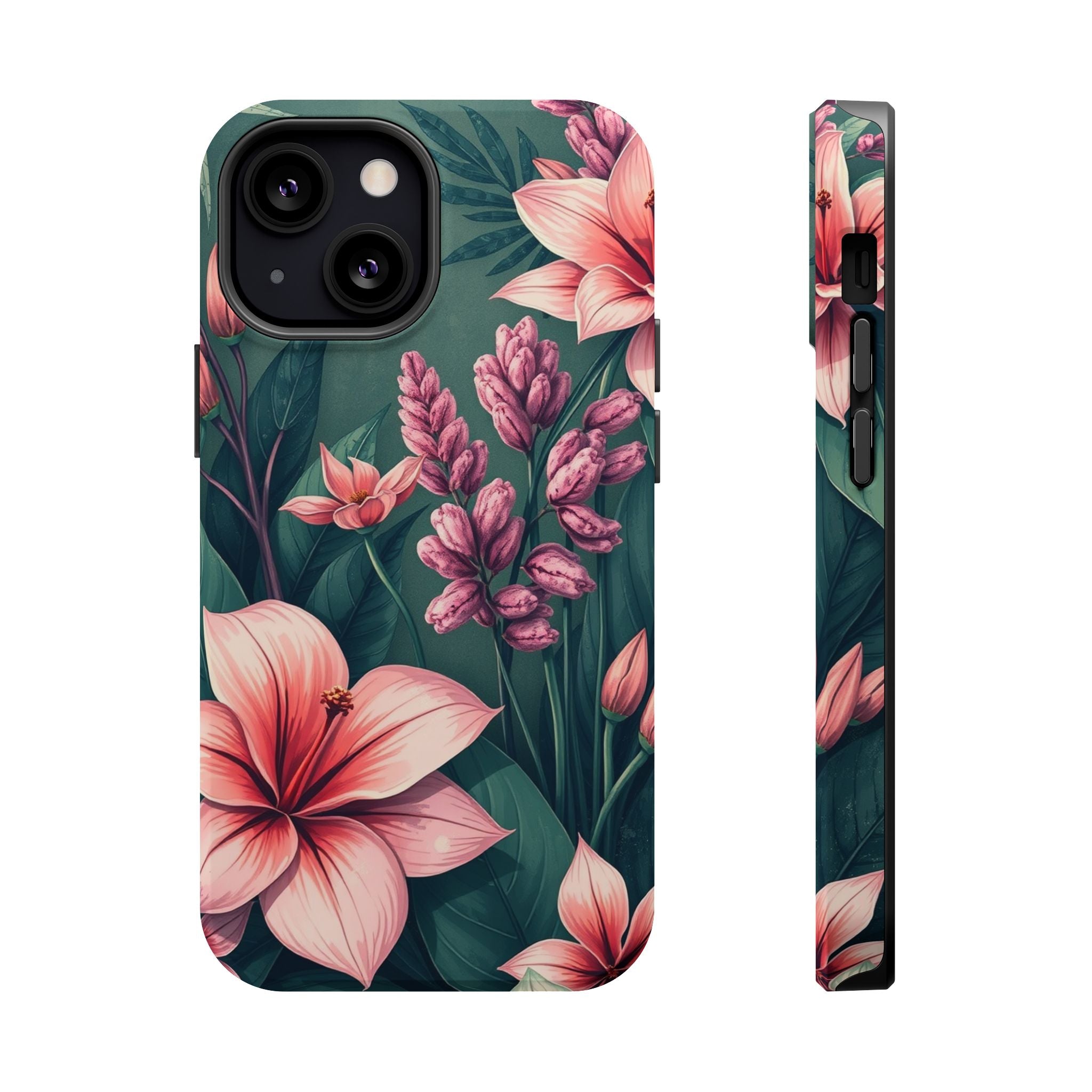 iPhone Mint And Blush Jungle Floral Slim Everyday Designer Case · iPhone Case