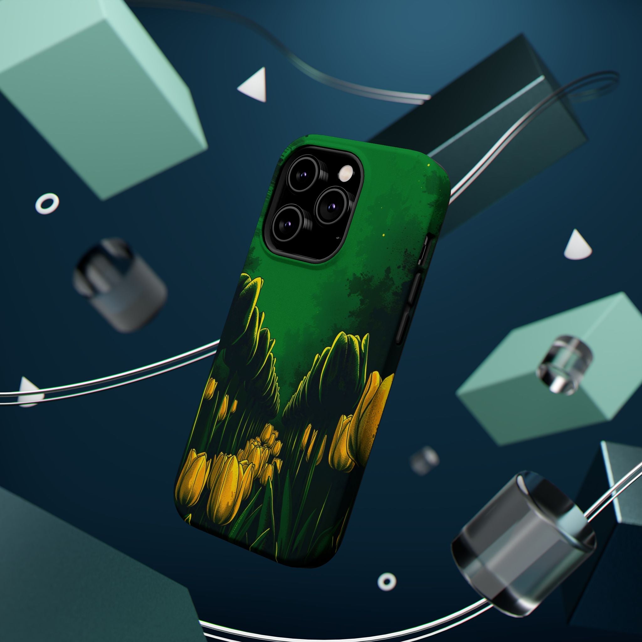 iPhone Tulip Row Emerald Green And Gold Slim Snap Case · iPhone Case