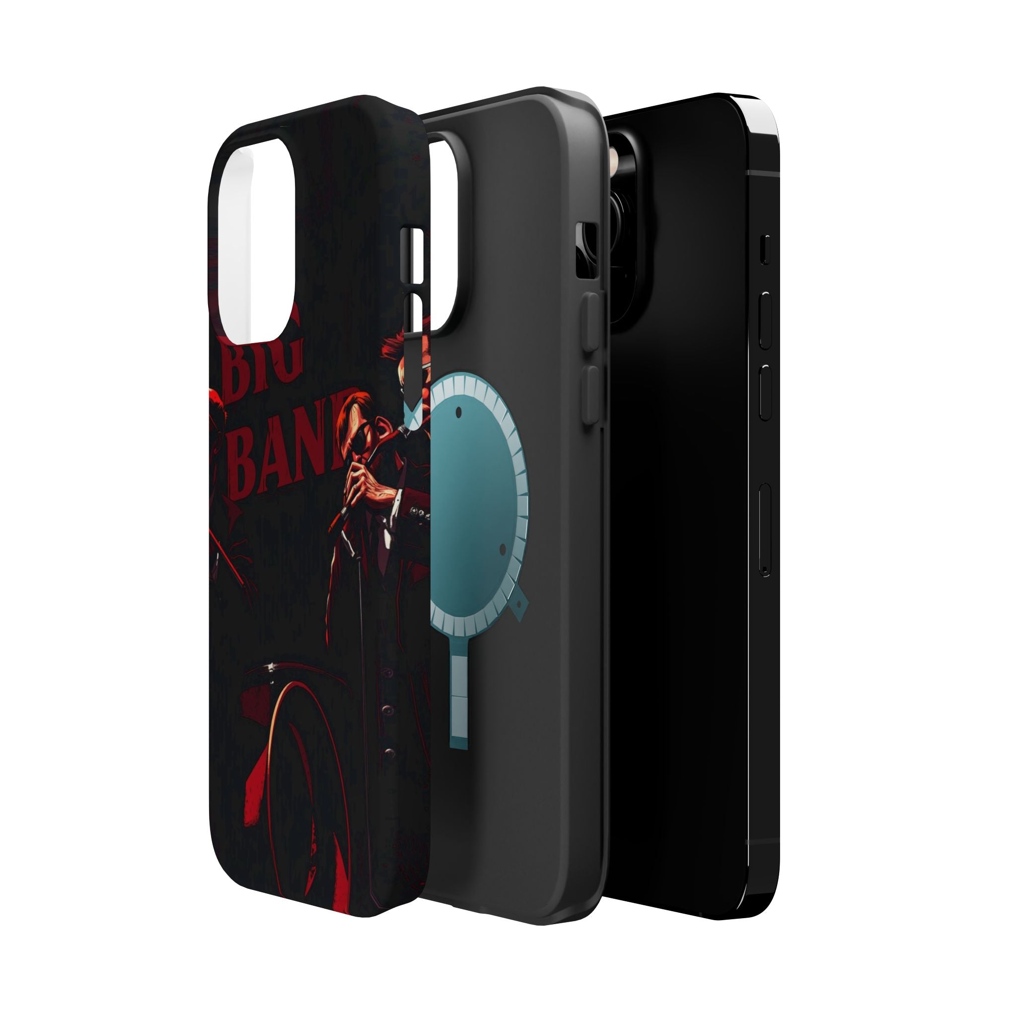 iPhone Black And Crimson Big Band Era Slim Everyday Designer Case · iPhone Case