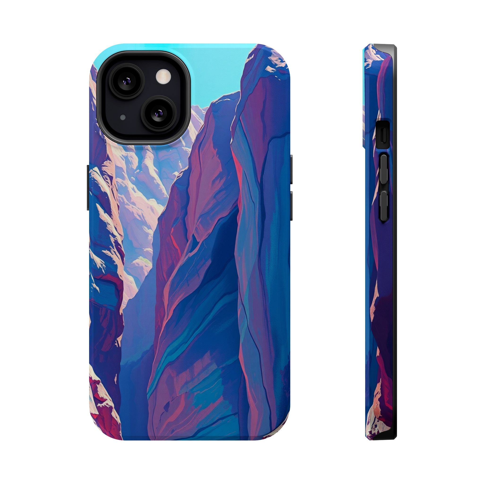 iPhone Cyan And Magenta Canyon Wall Slim Everyday Designer Case · iPhone Case