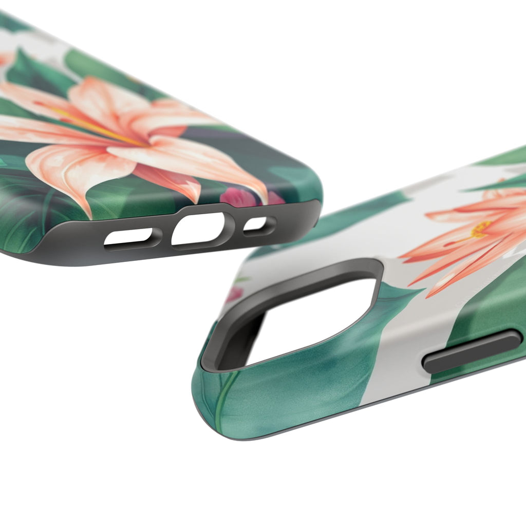 iPhone Tropical Bloom Sage And Ivory Slim Snap Case Gal · iPhone Case