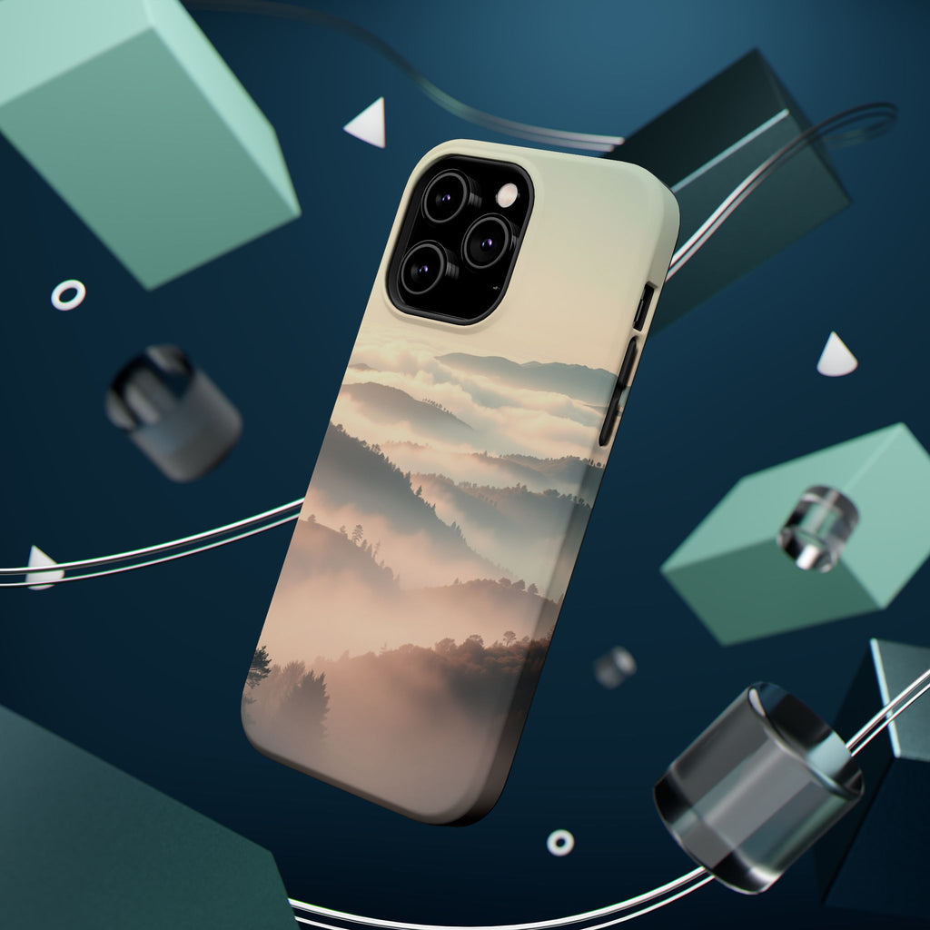 iPhone Mint And Blush Fog Rolling Over Hills Slim iPhone Everyday · iPhone Case