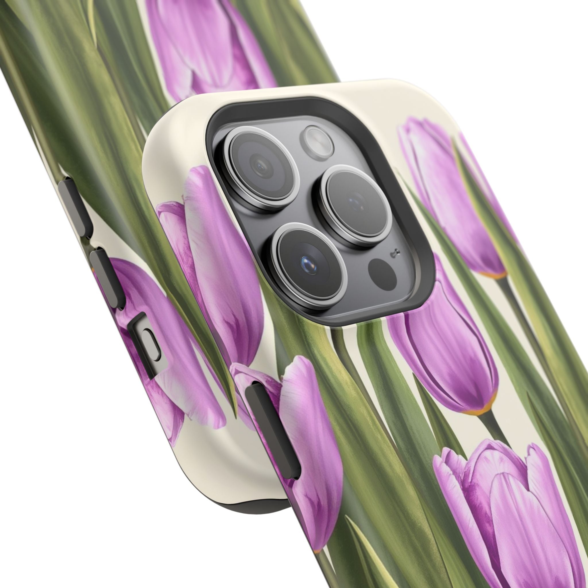 iPhone Tulip Row Electric Art 14 Bold Modern Everyday Snap Case · iPhone Case