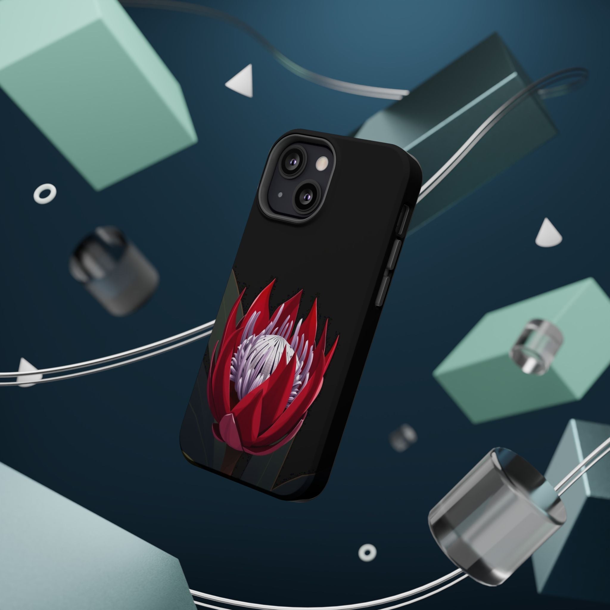 iPhone Black And Crimson Protea Bold Slim Everyday Designer Case · iPhone Case