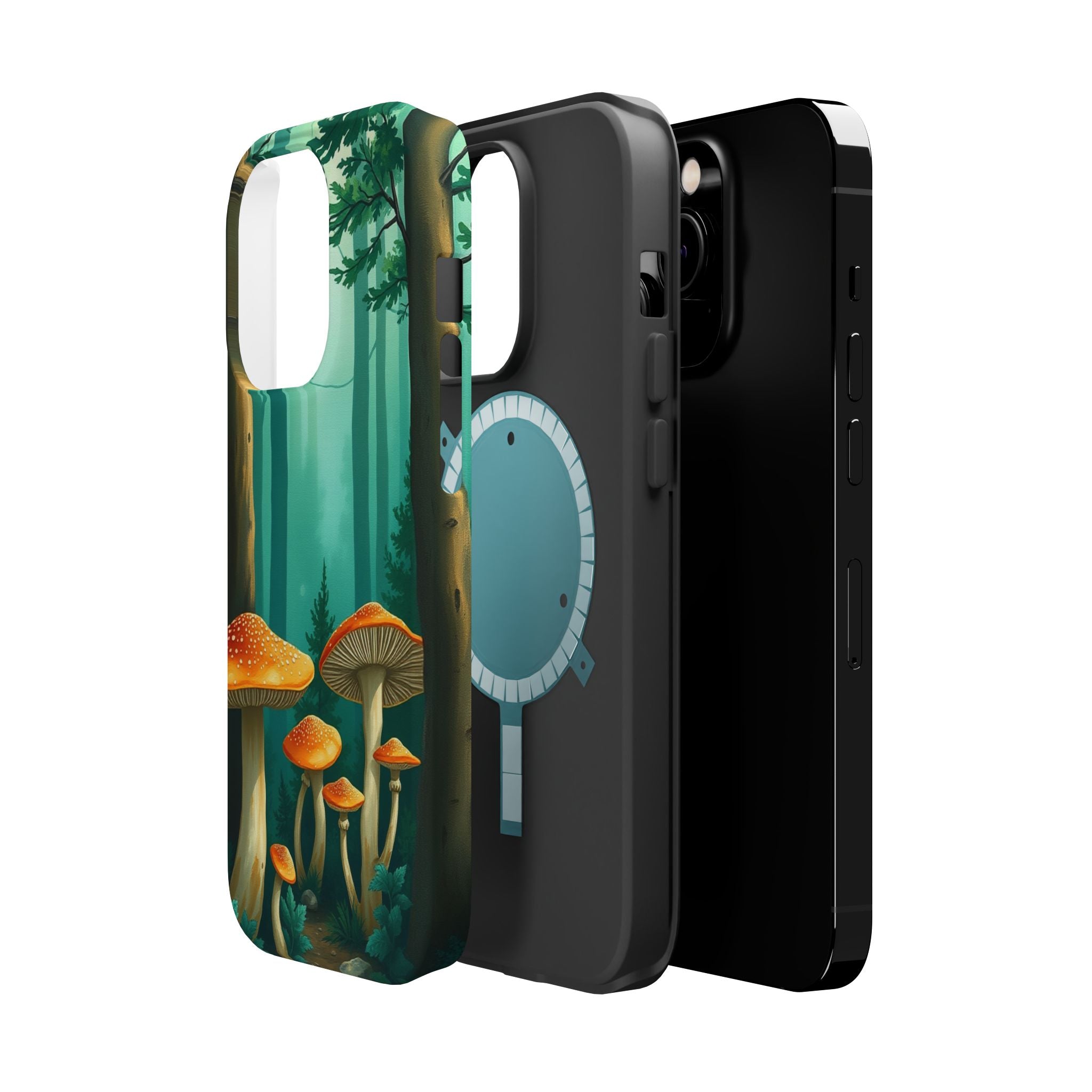 iPhone Mushroom Forest Oil Painting Impressionist iPhone Clean Minimal · iPhone